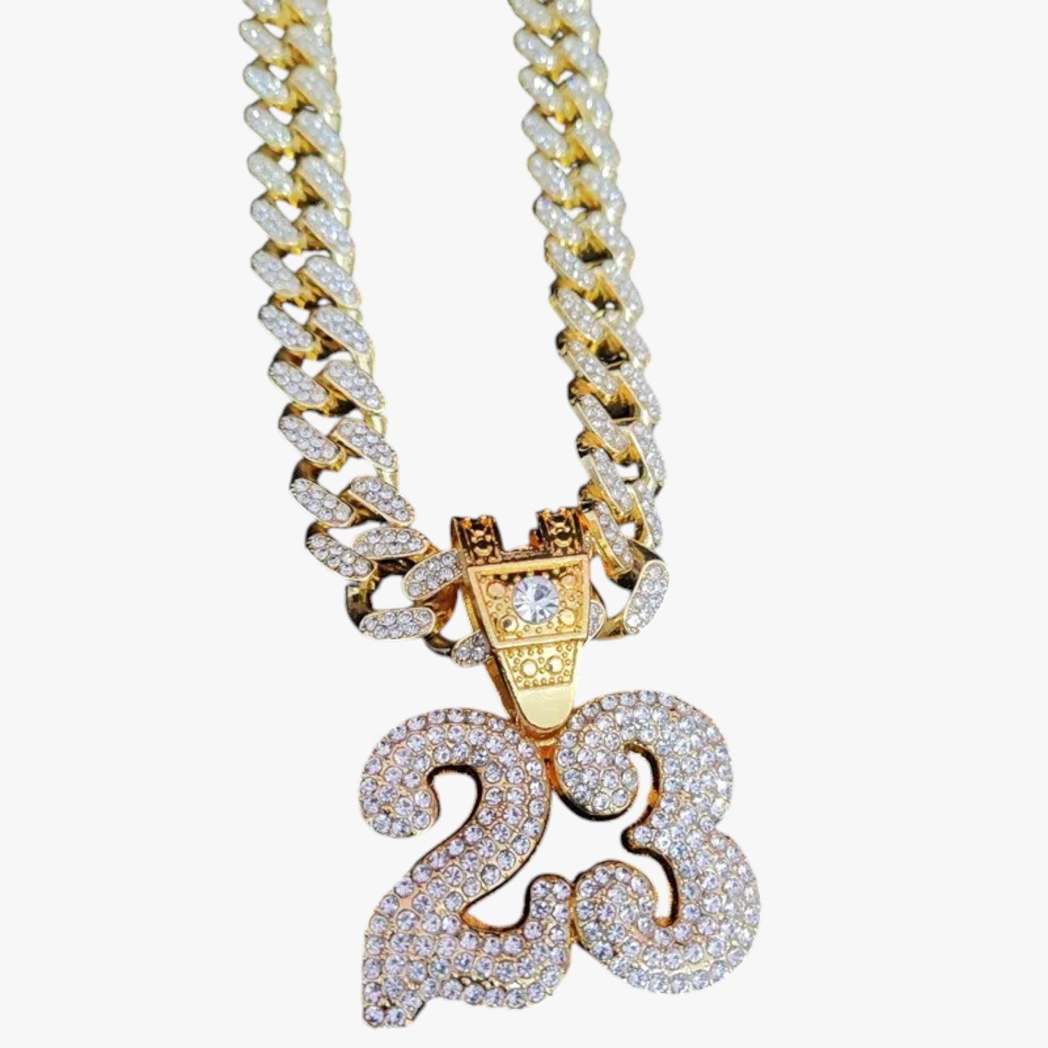 Owen | Collana Bling Numero 23 – Audace e Brillante in Cristallo - Colore oro 20pollici(50cm) - mens accessory Necklace necklace for men NECKLACES - Concept Palermo