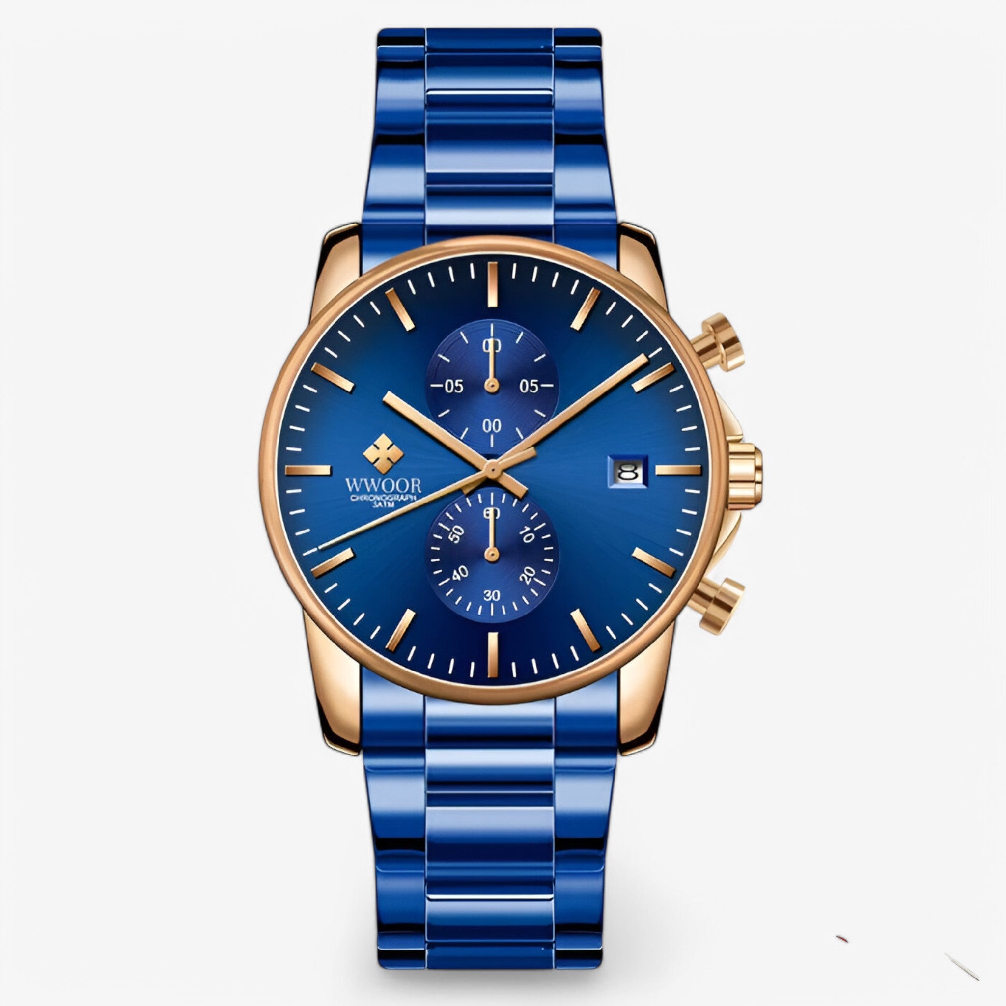 Marco | Movimento cronografo leggero in acciaio inossidabile - Rosa blu - - Concept Palermo