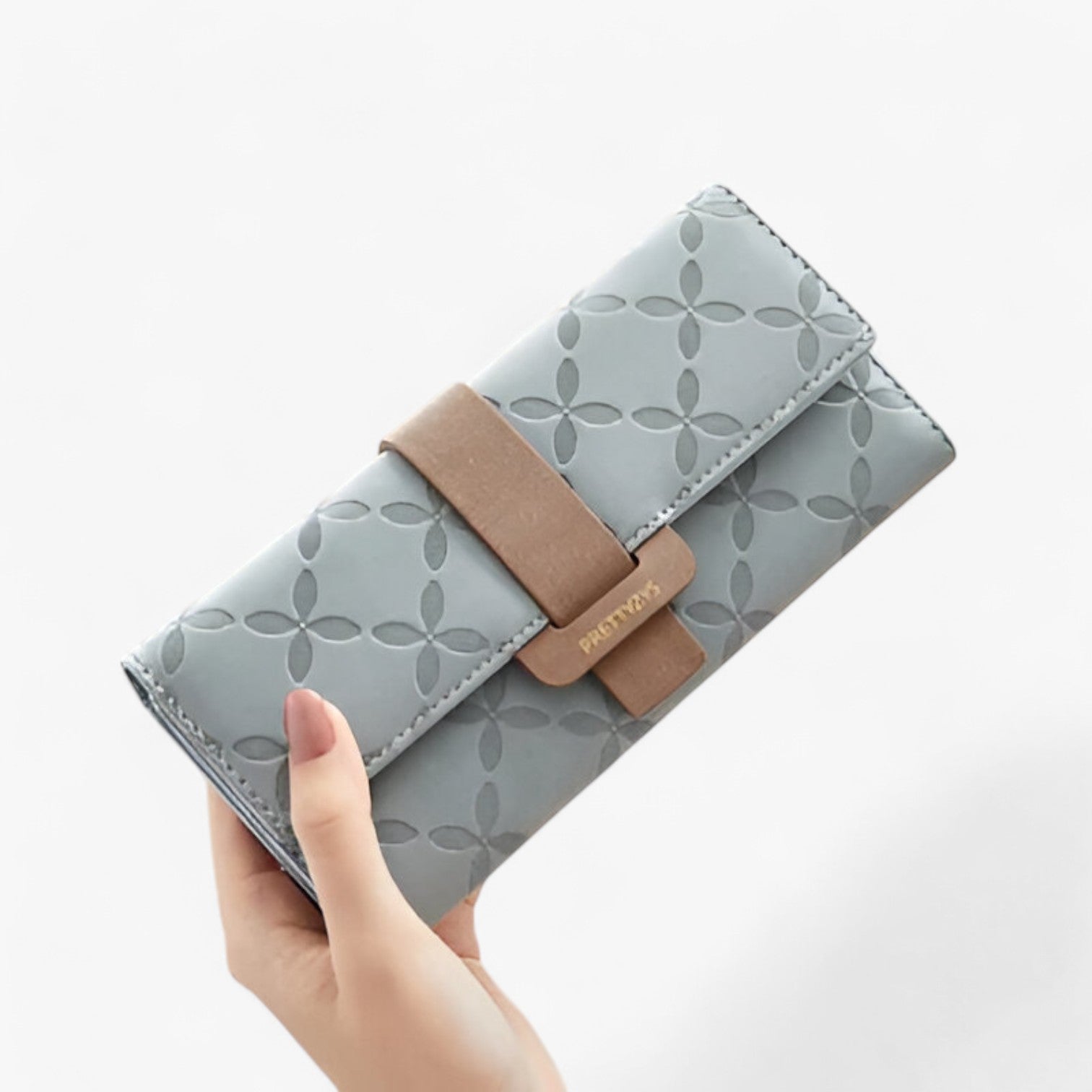 Stella | Portafoglio in pelle goffrata premium con design a soffietto intelligente - Blu - wallet womens wallet - Concept Palermo