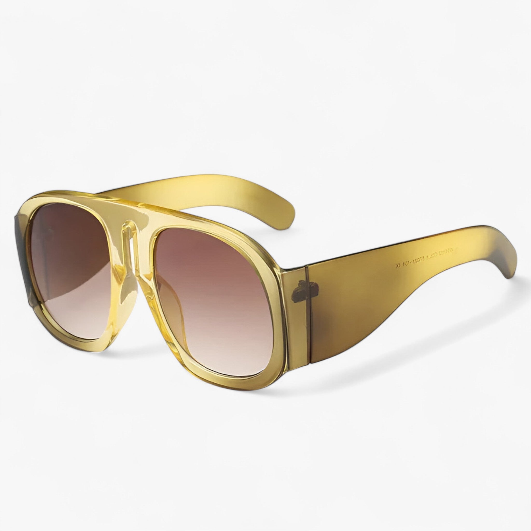 Lorenzo | Occhiali da sole rotondi oversize dallo stile retrò - Tè giallo 1pcs - mens sunglasses Polarized man sunglasses Sunglasses sunglasses polarized men - Concept Palermo