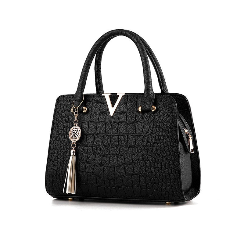Borsa in pelle di coccodrillo - Nero - Bags handbags Women's handbags - Concept Palermo