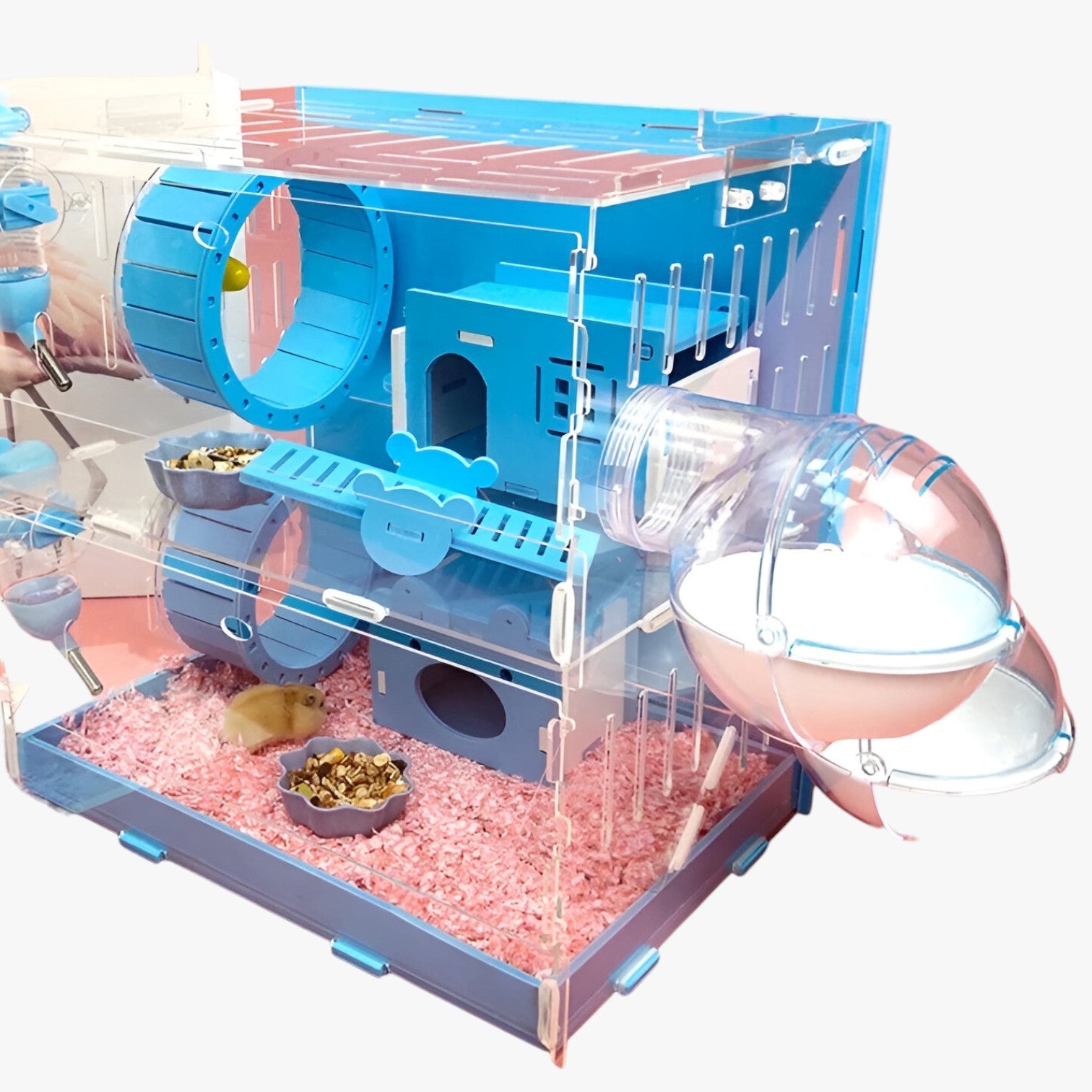Kacey | Gabbia per criceti blu a doppio livello - Spaziosa e sicura - Blu 30x20x30cm - hamster pet pet bed PET SUPPLIES - Concept Palermo