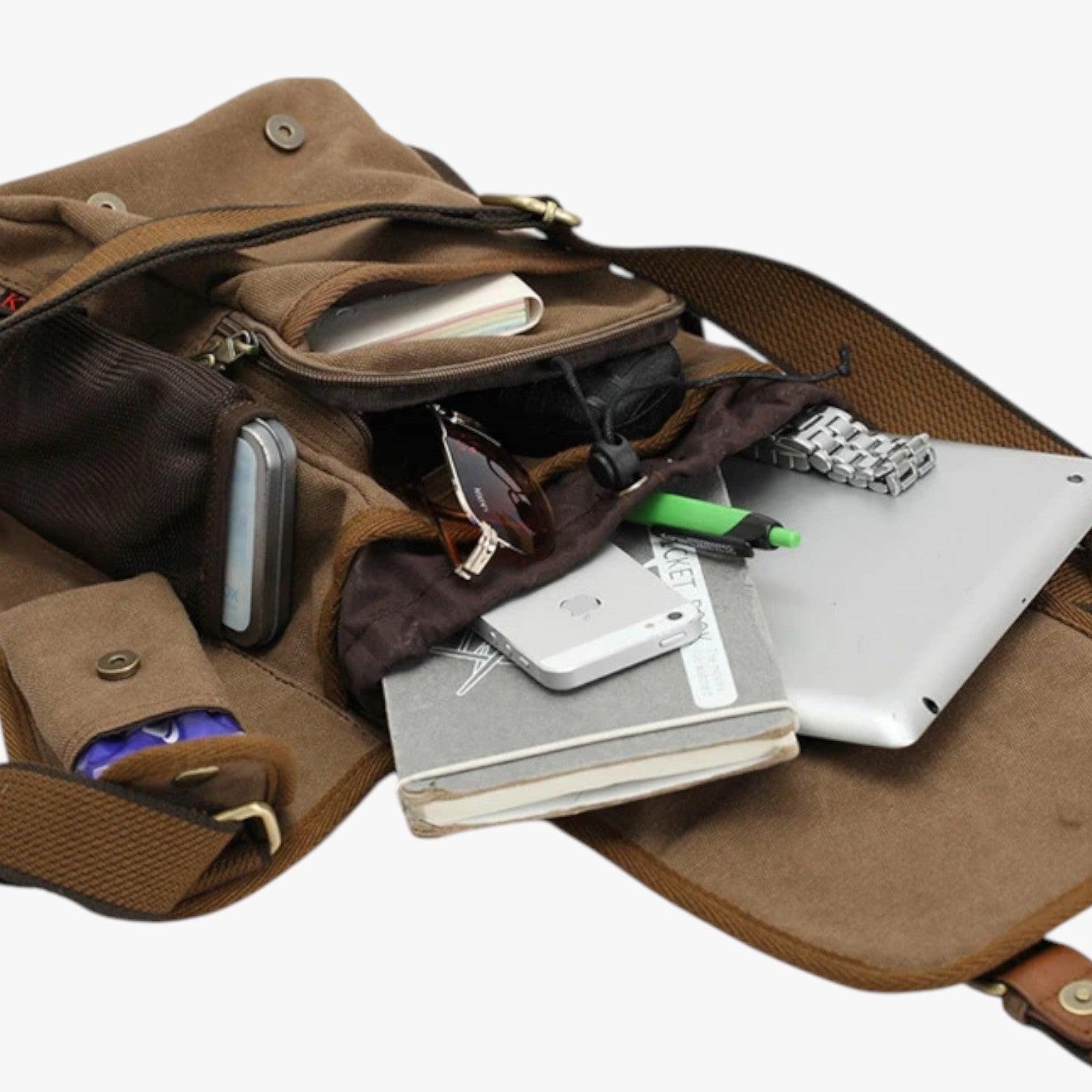 Adam | Borsa Messenger Uomo in Nylon Vintage Pratica, Leggera, Sempre con Te - - bag Bags bags for men Crossbody Bags mens bag Shoulder & Crossbody Bags - Concept Palermo