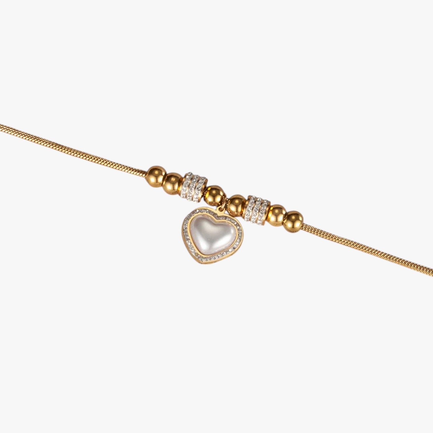 Mariela | Collana a forma di cuore con zirconi e perline per un look da festa - - elegant womens necklaces Fashion Necklaces necklace Necklaces for Women - Concept Palermo