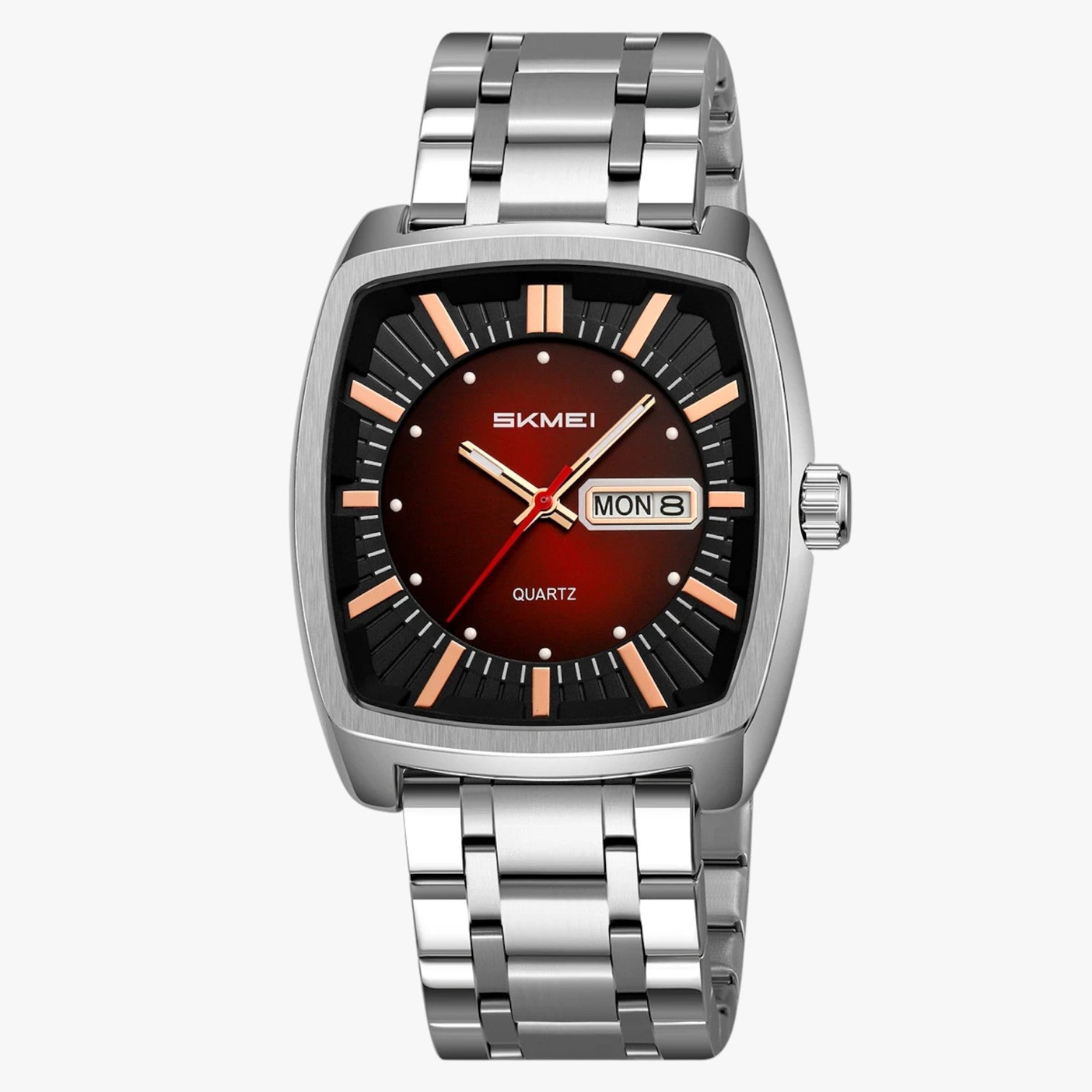 Alfred | Orologio da uomo impermeabile con data e quadrante luminoso - orologio al quarzo Rosso - watch watch for men WATCHES FOR MEN wistwatches - Concept Palermo