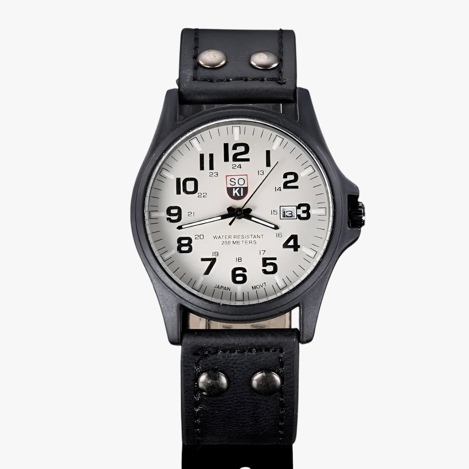 Claudio | Eleganza quotidiana – Orologio da uomo con data e stile sportivo - nero bianco - watch watch for men watches WATCHES FOR MEN - Concept Palermo