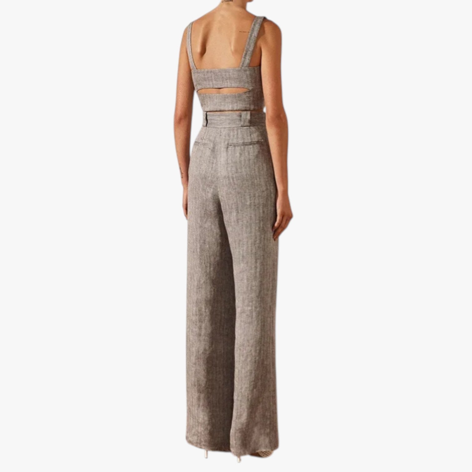 Vivian | Pantaloni Donna Vita Alta in Lino-Cotone Eleganza Aria & Libertà Tutto il Giorno - - linen pants pants pants for women women pants - Concept Palermo