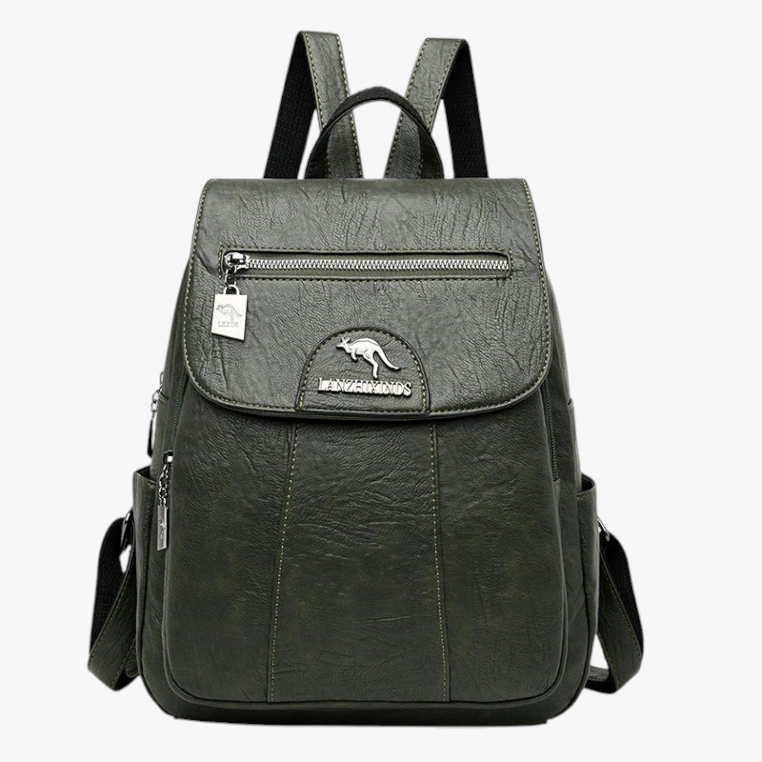 Laura | Zaino vintage in pelle – morbido, elegante e perfetto per viaggiare - Verde - Backpacks Bags women bags - Concept Palermo