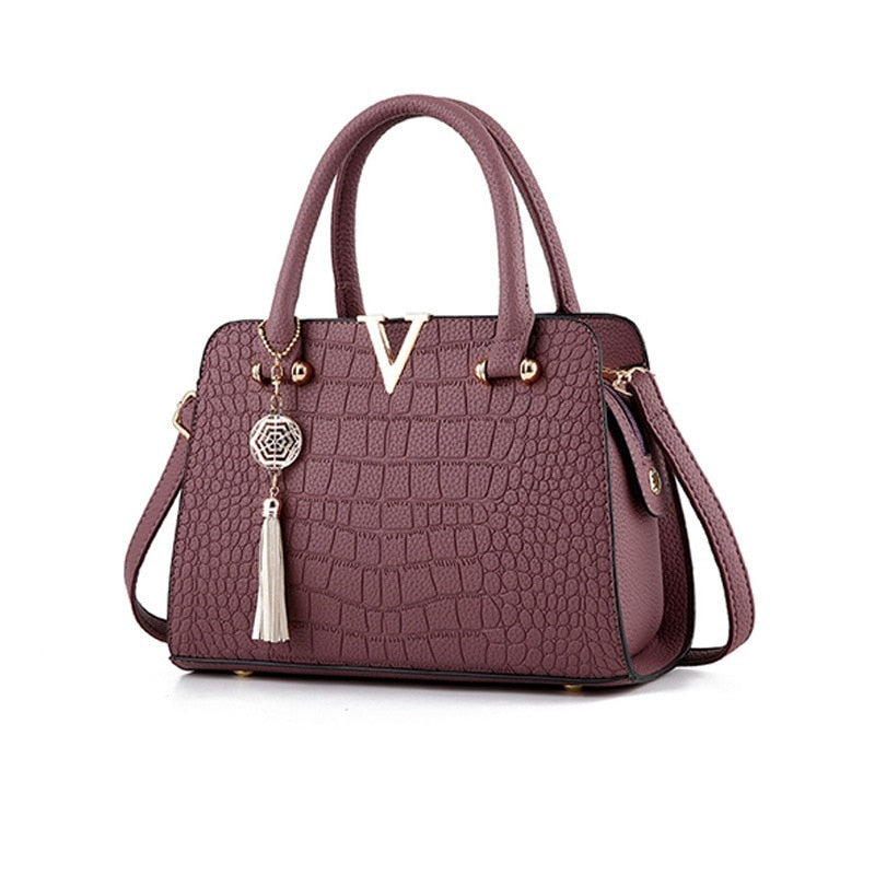 Borsa in pelle di coccodrillo - Viola - Bags handbags Women's handbags - Concept Palermo