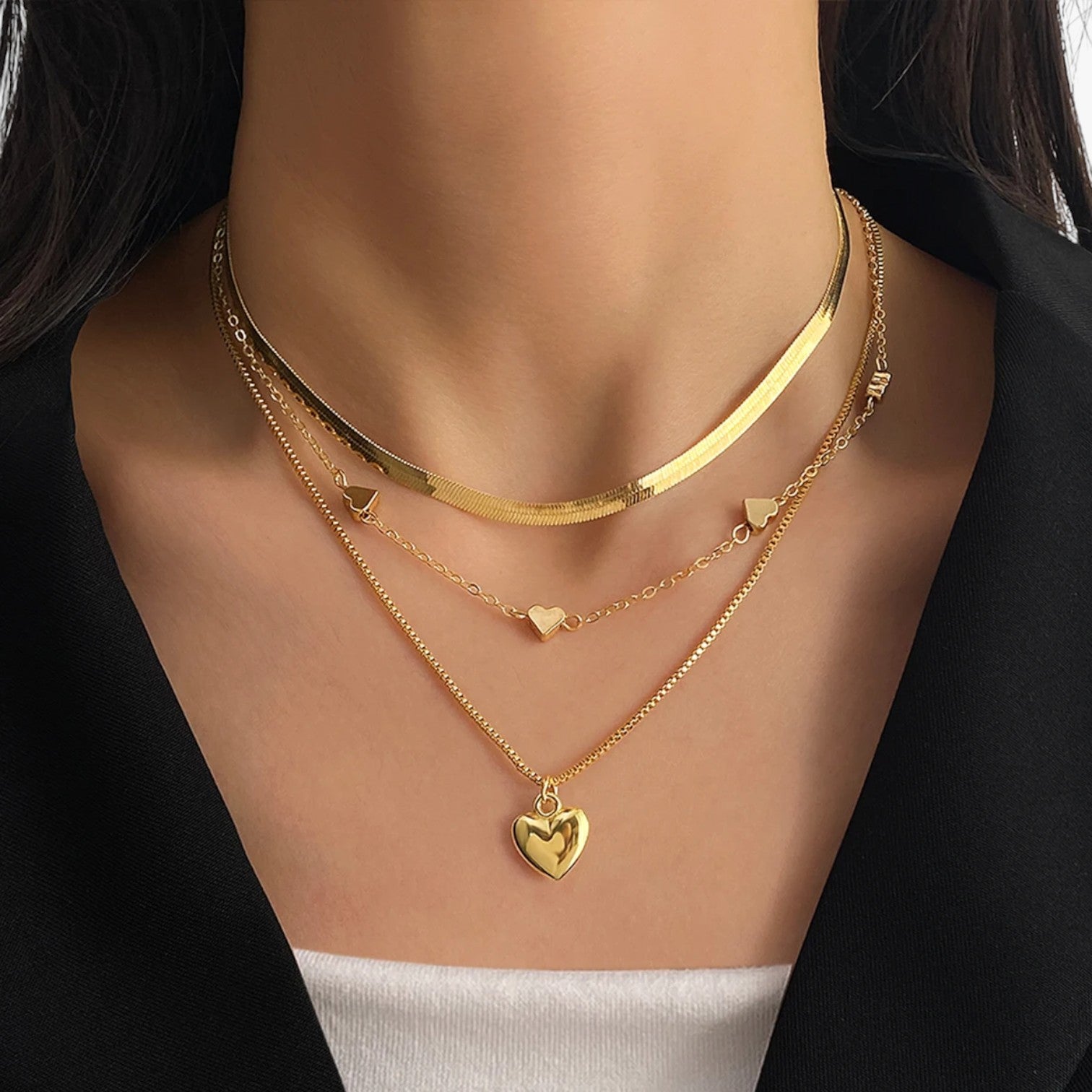Isabelle | Eleganza a strati - La collana a cuore che illumina il tuo look - - elegant womens necklaces necklace Necklaces for Women - Concept Palermo