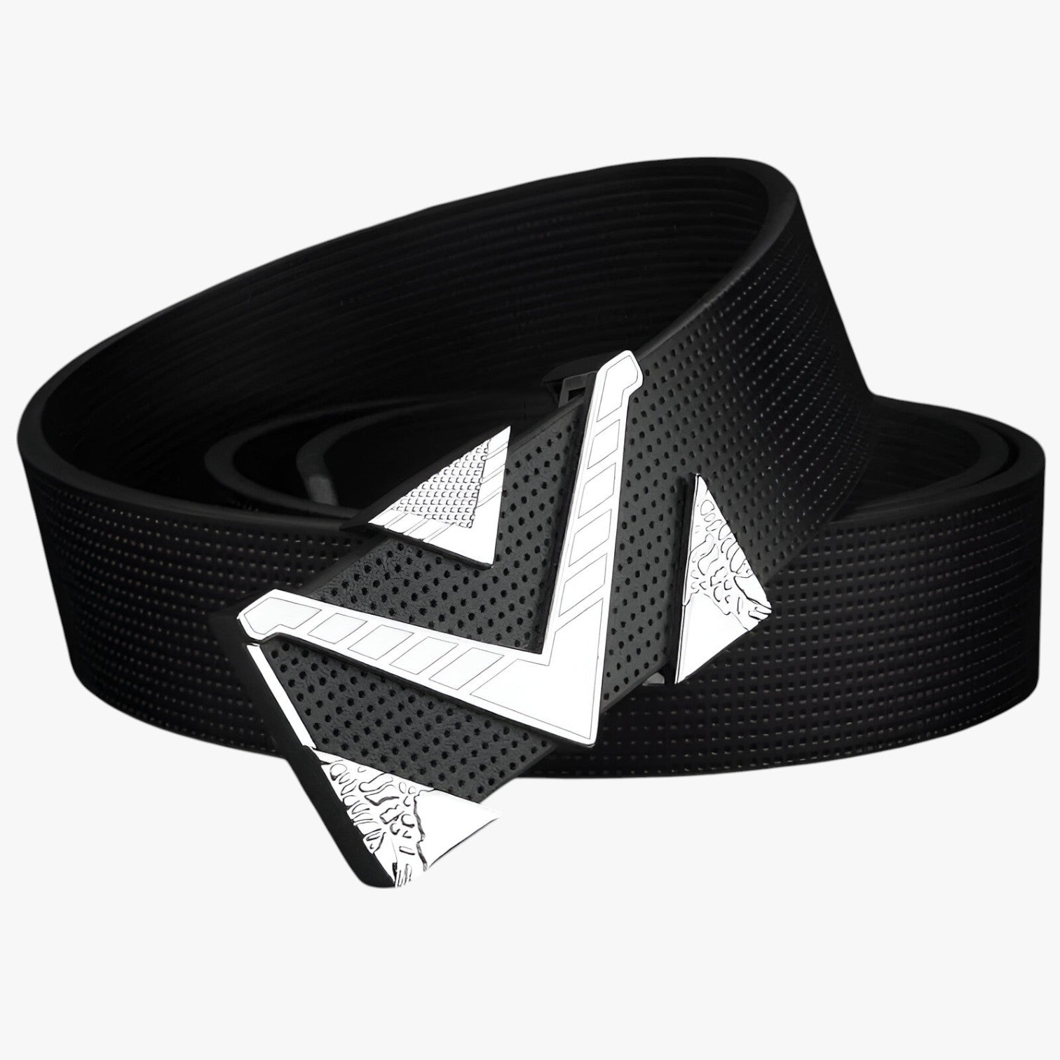 Isaac | Cintura Elegante con Fibbia V Dorata - Fibbia nera e bianca - Belts belts for men Mens belt - Concept Palermo