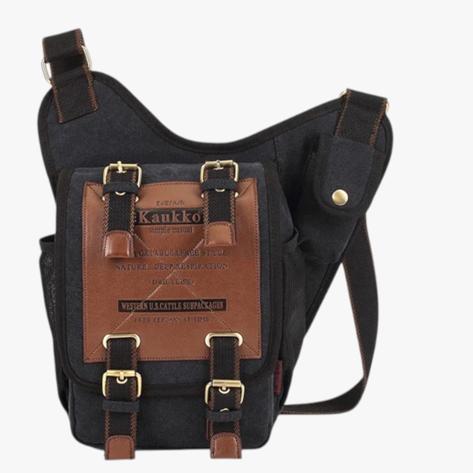Adam | Borsa Messenger Uomo in Nylon Vintage Pratica, Leggera, Sempre con Te - nero - bag Bags bags for men Crossbody Bags mens bag Shoulder & Crossbody Bags - Concept Palermo