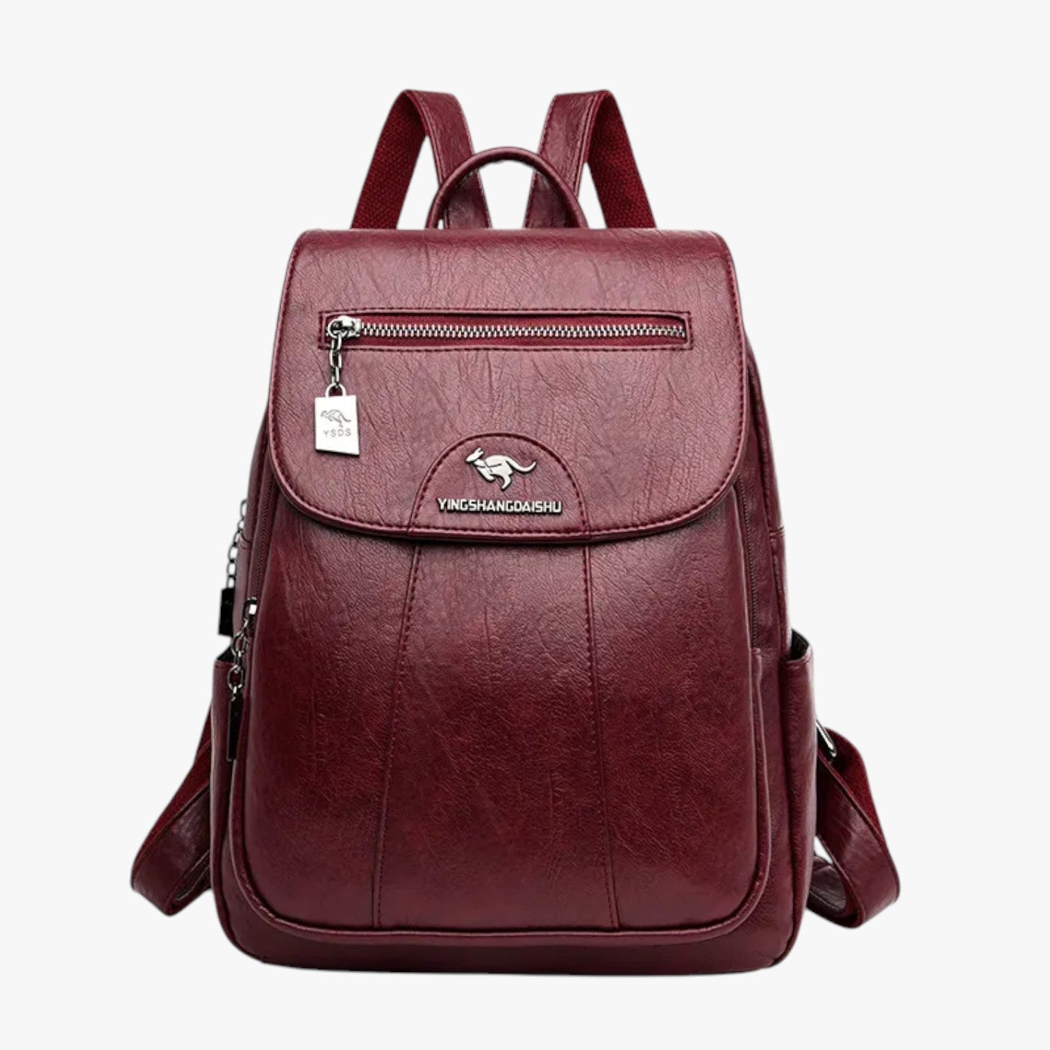 Laura | Zaino vintage in pelle – morbido, elegante e perfetto per viaggiare - Rosso vino - Backpacks Bags women bags - Concept Palermo