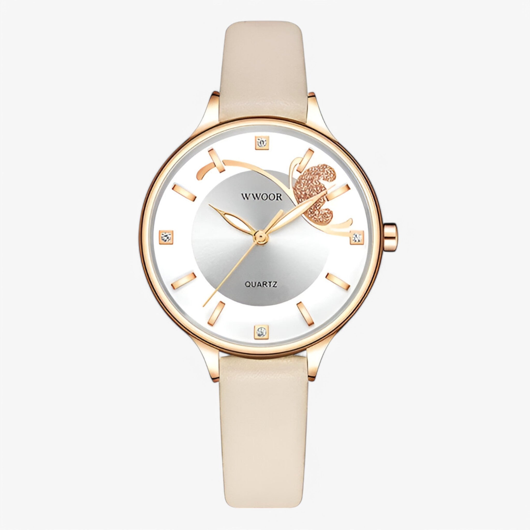 Vivian | Orologio di lusso al quarzo in pelle bianca - bianca - watch for women - Concept Palermo