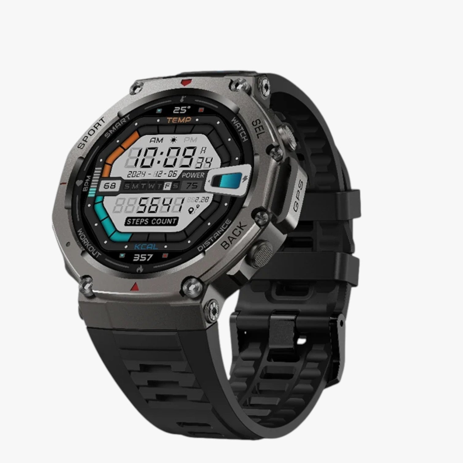 Rodrigo | Smartwatch sportivo da uomo: chiamate, GPS e bussola con un solo tocco - DM58 GPS Nero - Smart Watches watch watch for men WATCHES FOR MEN - Concept Palermo