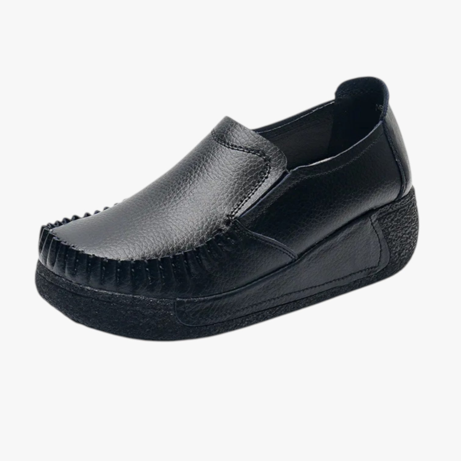 Adrianna | Mocassini in vera pelle - Morbidi e comodi con plateau per le mamme - nero - shoes shoes for women womens shoes - Concept Palermo