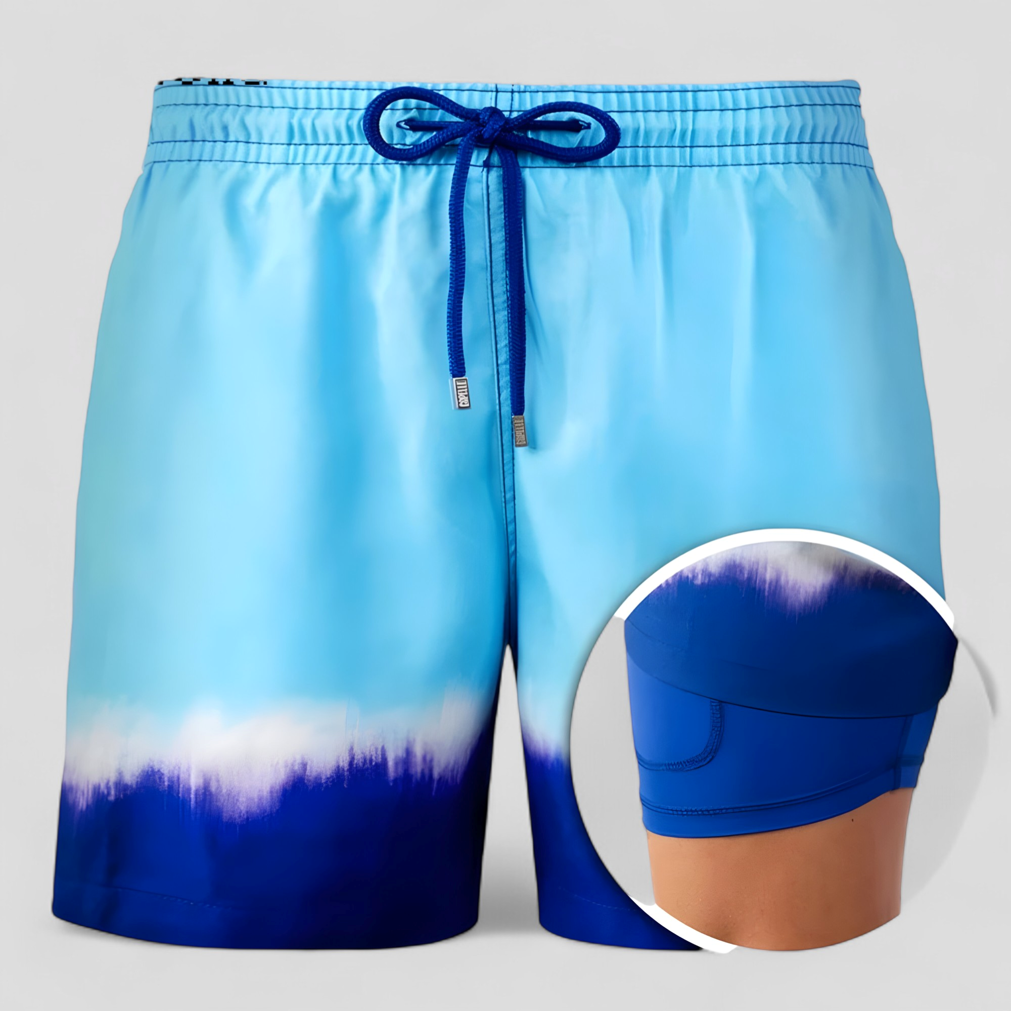 Cesare | Costume Uomo Asciugatura Rapida con Tasche - Blu 7 - abbigliamento mare cintura con cordino costume da bagno costume da bagno rapido costume da bagno uomo costume elegante costume per attività acquatiche nuoto e sport acquatici shorts da nuoto tasca interna costume - Concept Palermo