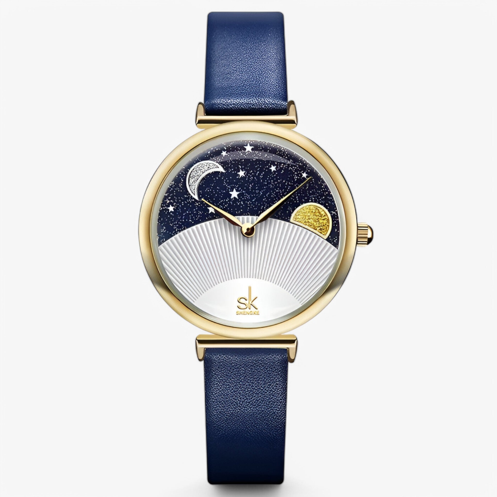 Luna | Orologio da donna con quadrante romantico luna e stelle - blu - female watch watch for women - Concept Palermo