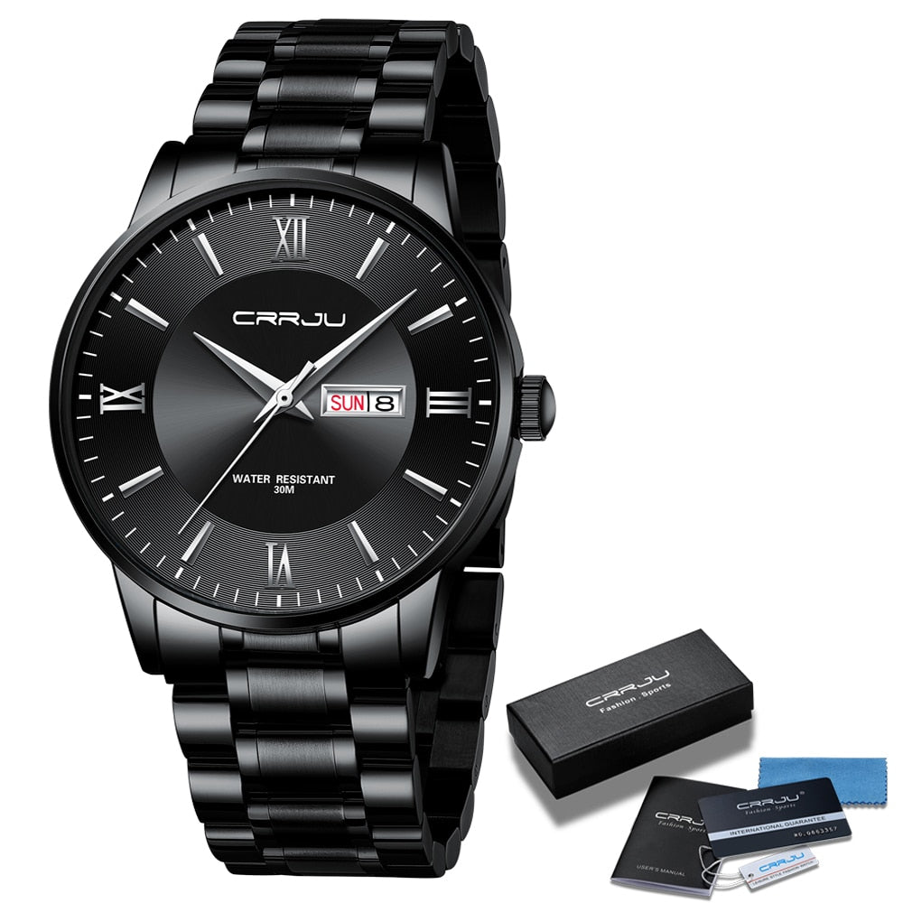Orologio sportivo impermeabile di lusso CRRJU - Nero - all Horloges new arrival new_for_google_may - Concept Palermo