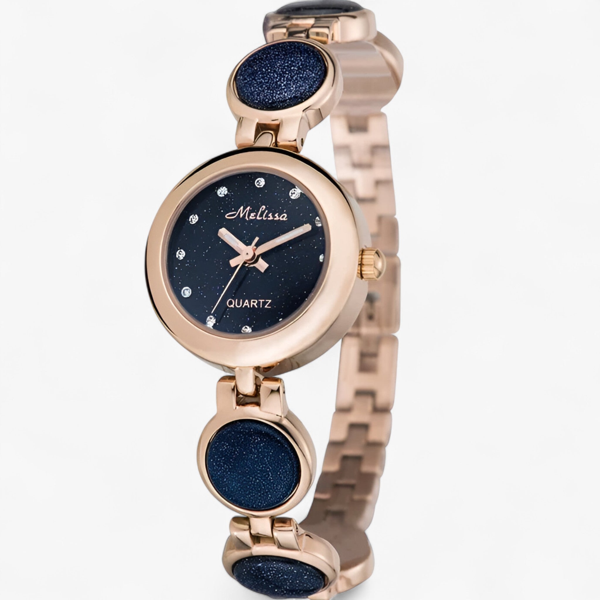 Isabelle | Orologio da donna di lusso con cinturino in acciaio con clip di cristallo - - female watch watch for women - Concept Palermo