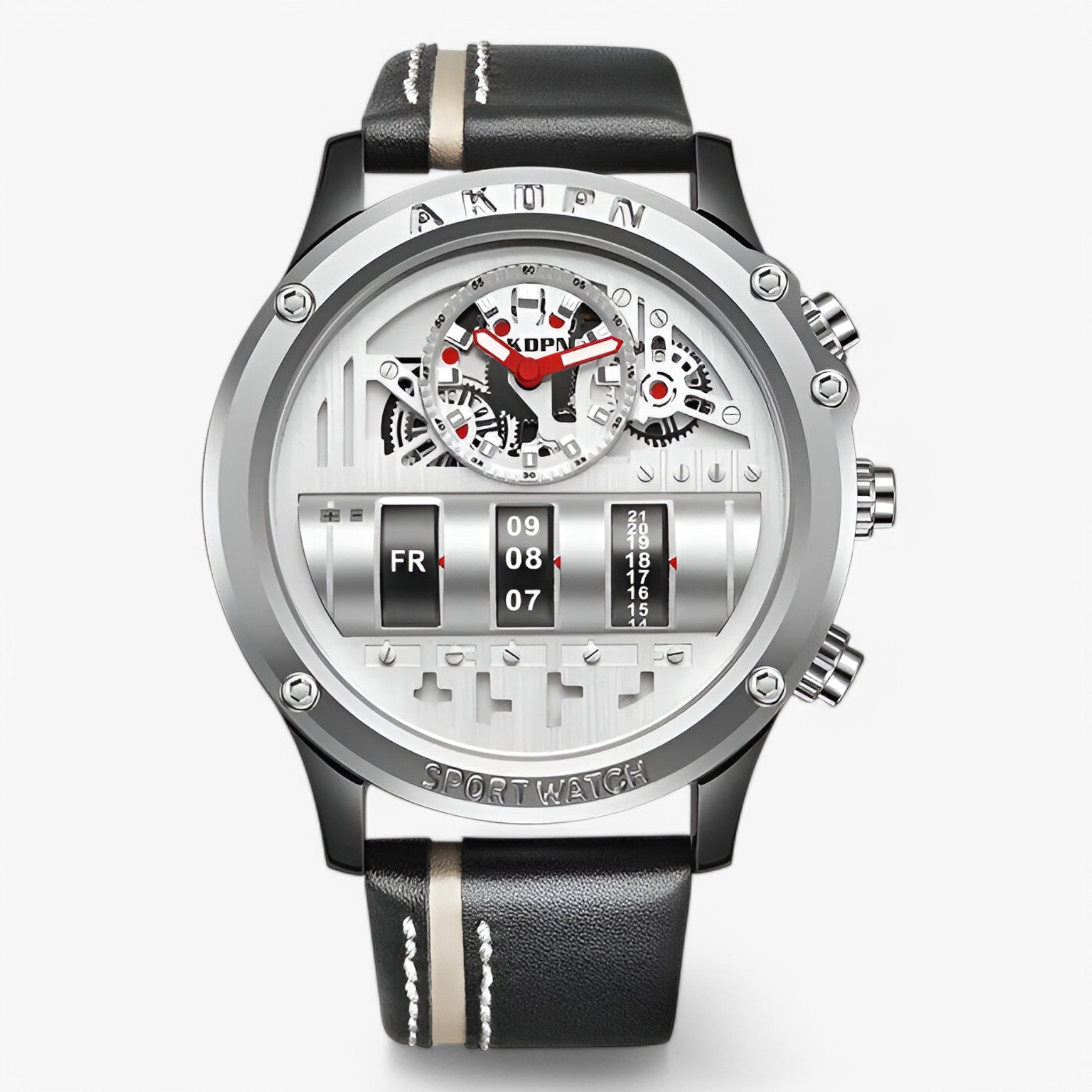 Sami | Orologio militare con data girevole - Bianco - - Concept Palermo