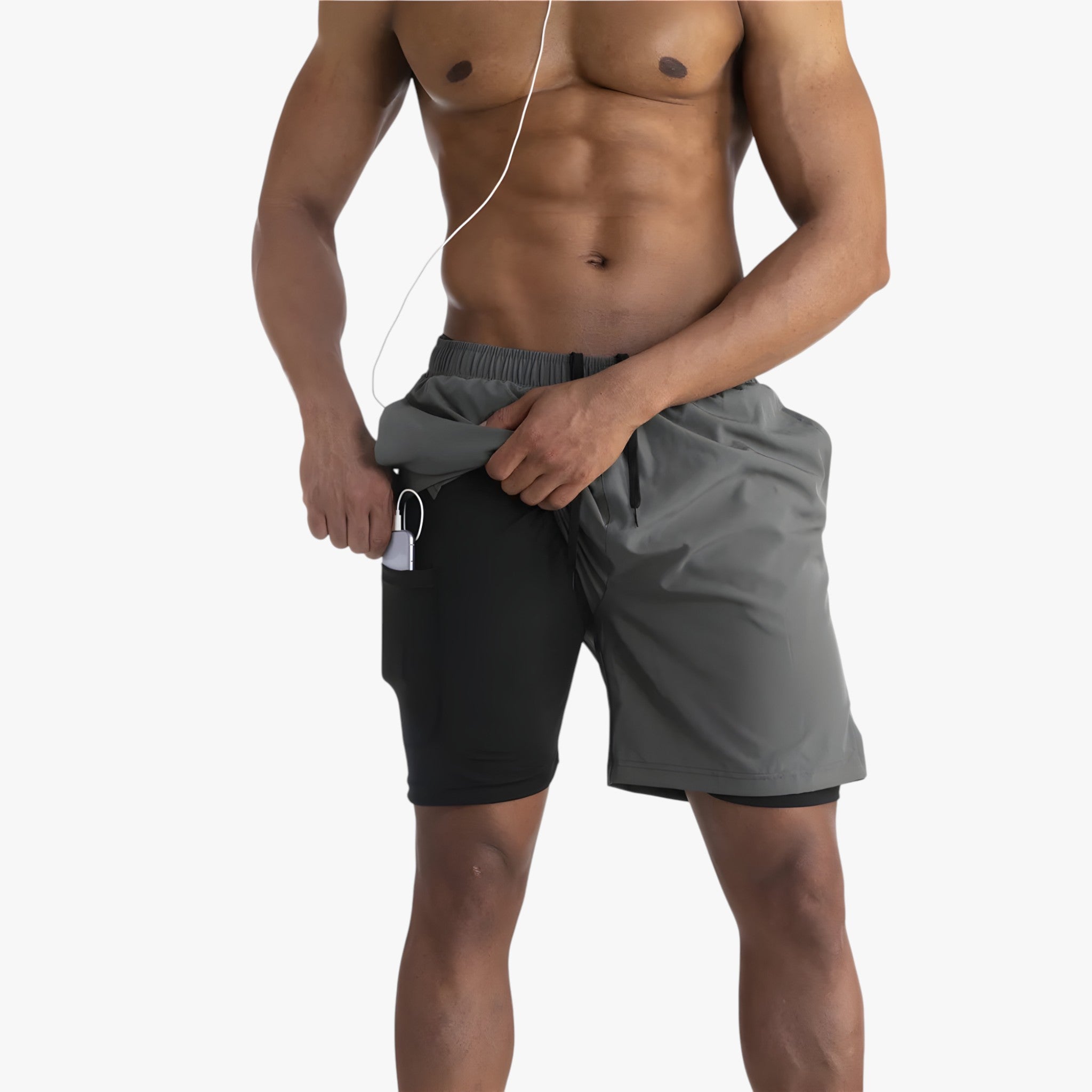 Pantaloncini Axel | Taglio Sportivo – Leggeri, Regolabili e Perfetti per la Vita Urbana - Grigio Chiaro - Axel Shorts Pantaloncini Estivi Pantaloncini Sportivi Pantaloncini Uomo Streetwear Vita Regolabile - Concept Palermo