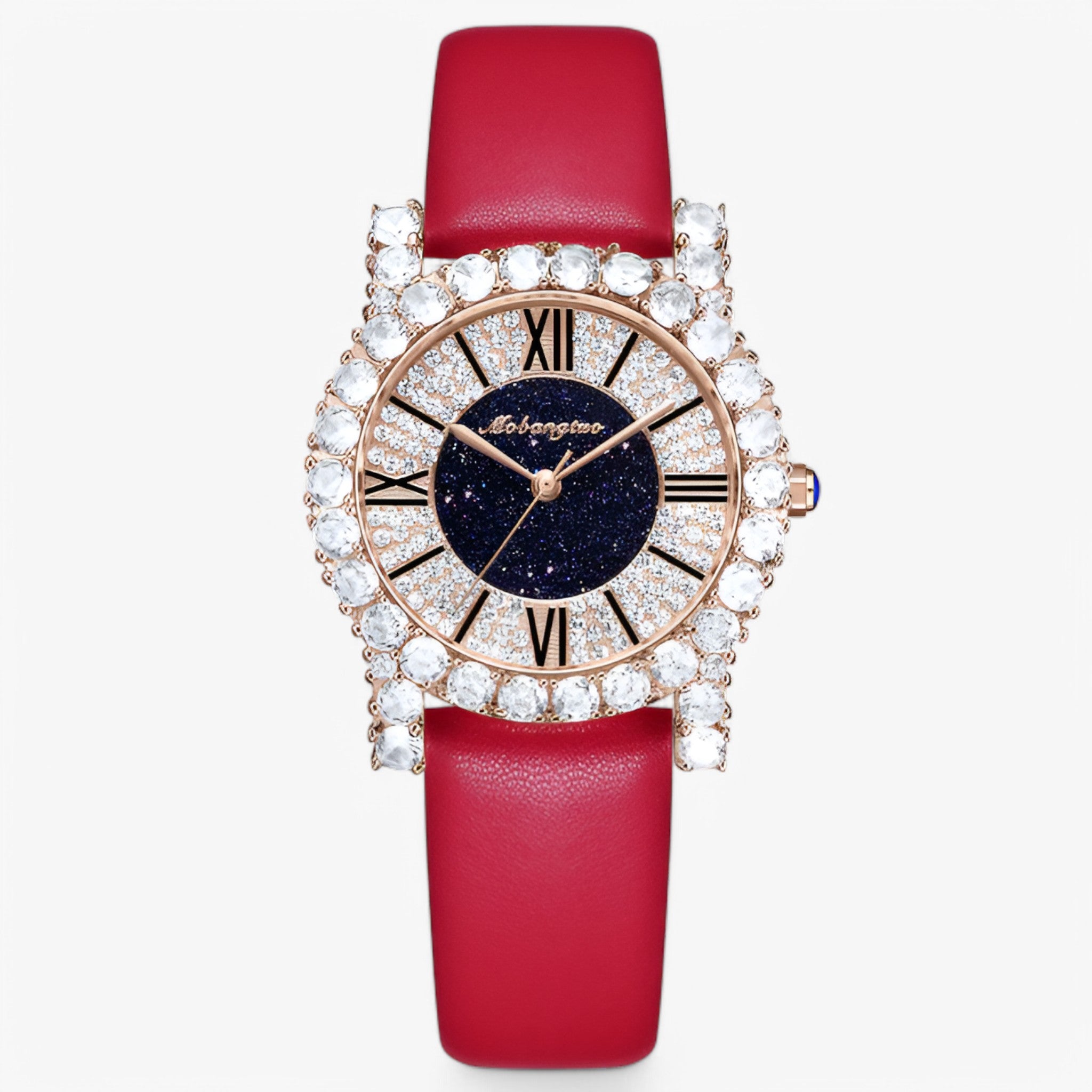 Beatris – Orologio da Donna Elegante con Cristalli e Diamanti - red - female watch watch for women - Concept Palermo