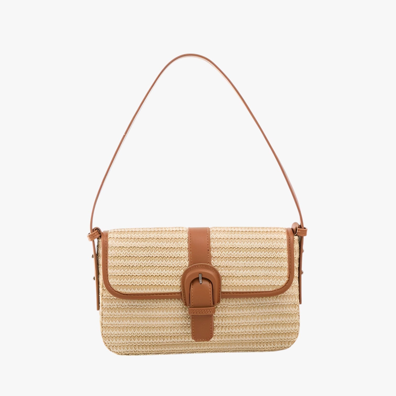 Amelie | Borsa da spiaggia in rattan fatta a mano di lusso - Marrone - handbags Women's handbags - Concept Palermo