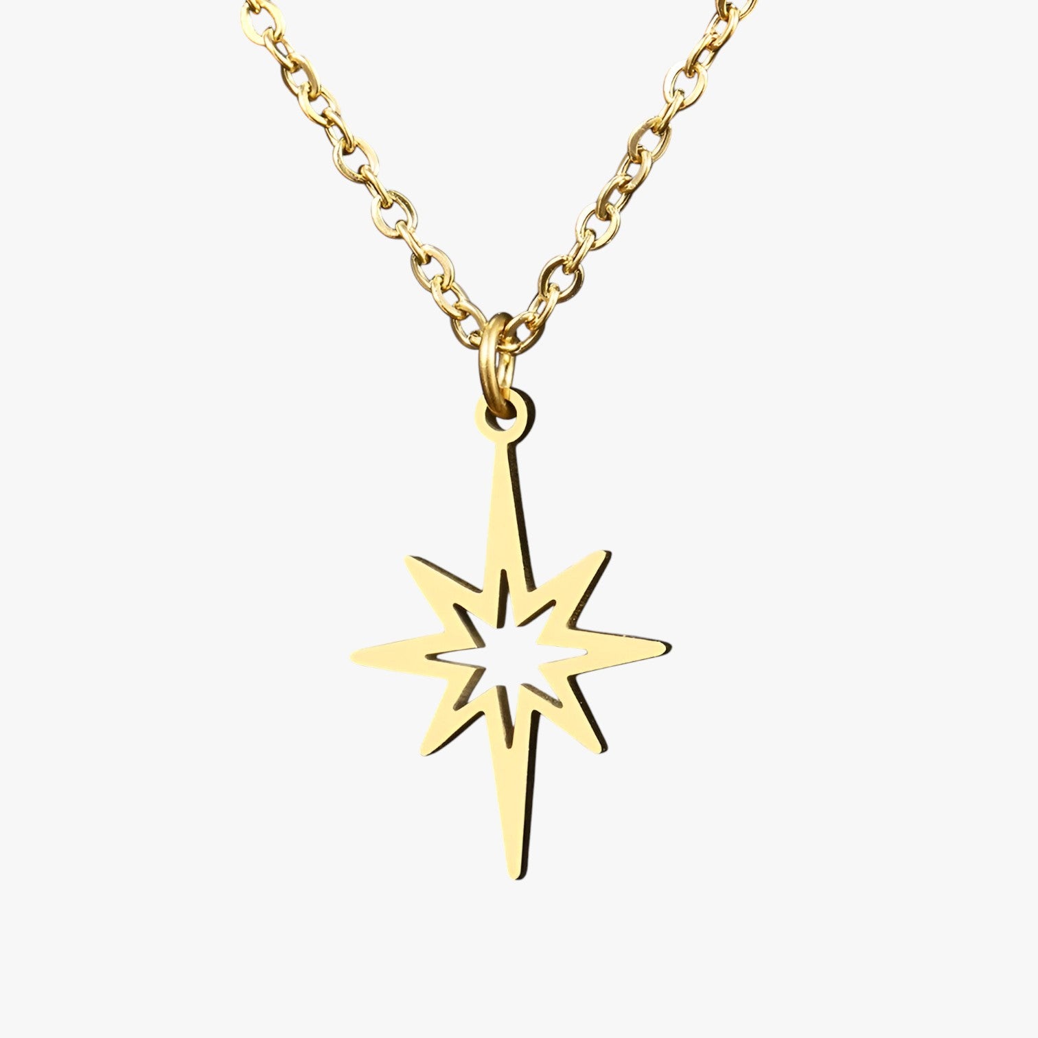 Lilith | Elegante collana con ciondolo a stella in acciaio inossidabile - Oro 45cm - elegant womens necklaces necklace NECKLACES Necklaces for Women - Concept Palermo