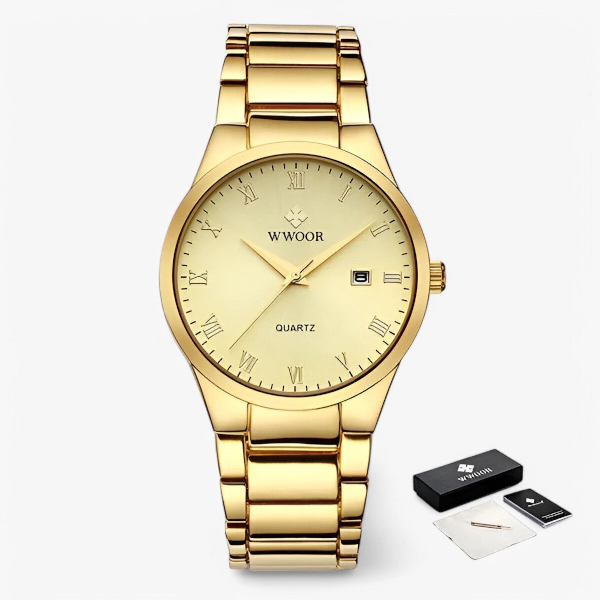 Victor | Elegante orologio al quarzo - Oro oro con scatola - watches WATCHES FOR MEN - Concept Palermo