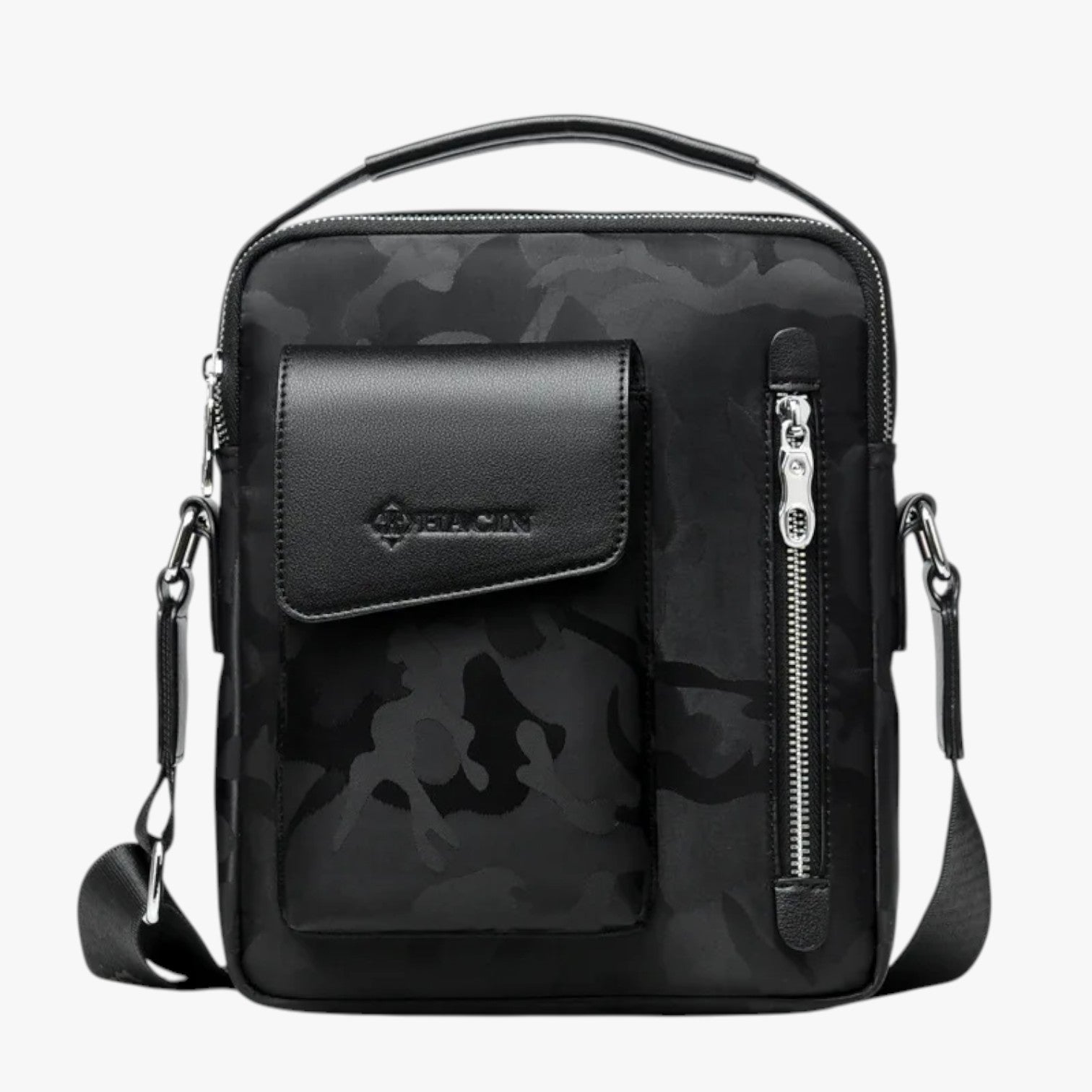 Tyron | Borsa a tracolla da uomo - con uno stile casual e spazioso - mimetico nero - Bags mens bag Shoulder Bags - Concept Palermo