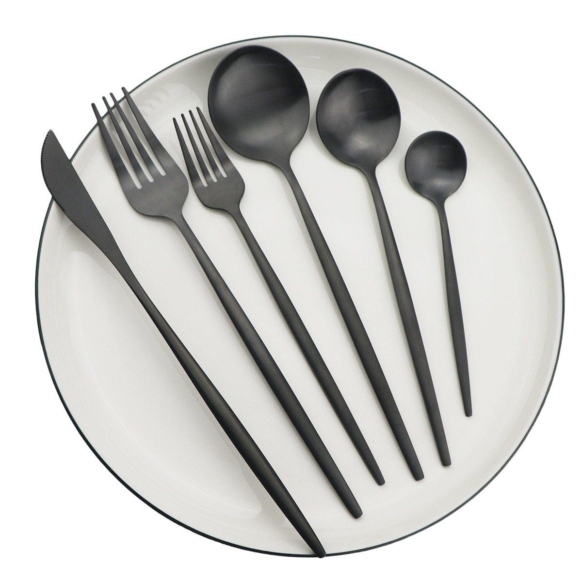Torin - 36 pezzi di posate minimaliste - - cutlery cutlery sets Flatware Sets forks knives minimalist cutlery spoons stainless steel teaspoons - Concept Palermo
