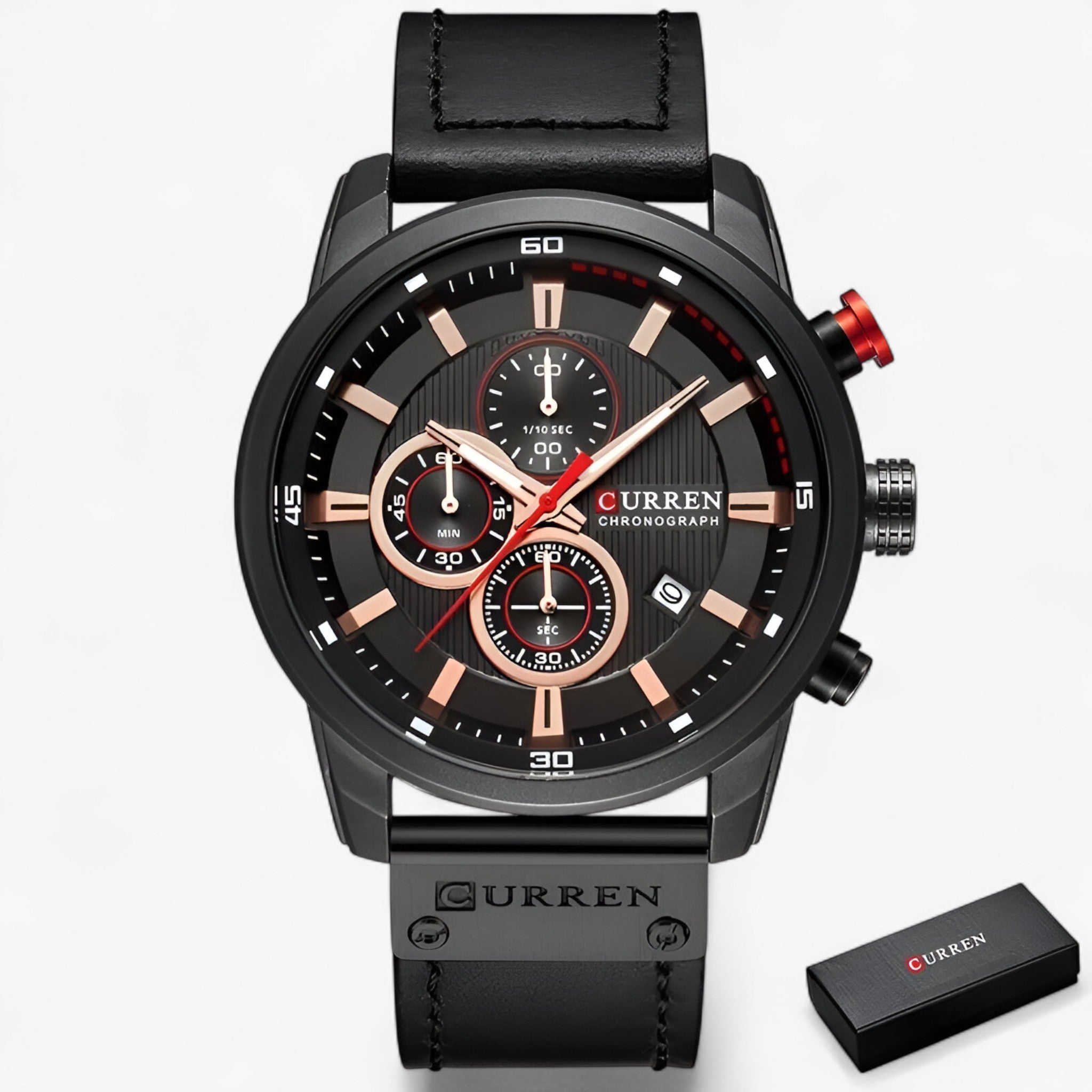 Orologio cronografo da polso CURREN per uomo - Nero - watch WATCHES FOR MEN wistwatches - Concept Palermo