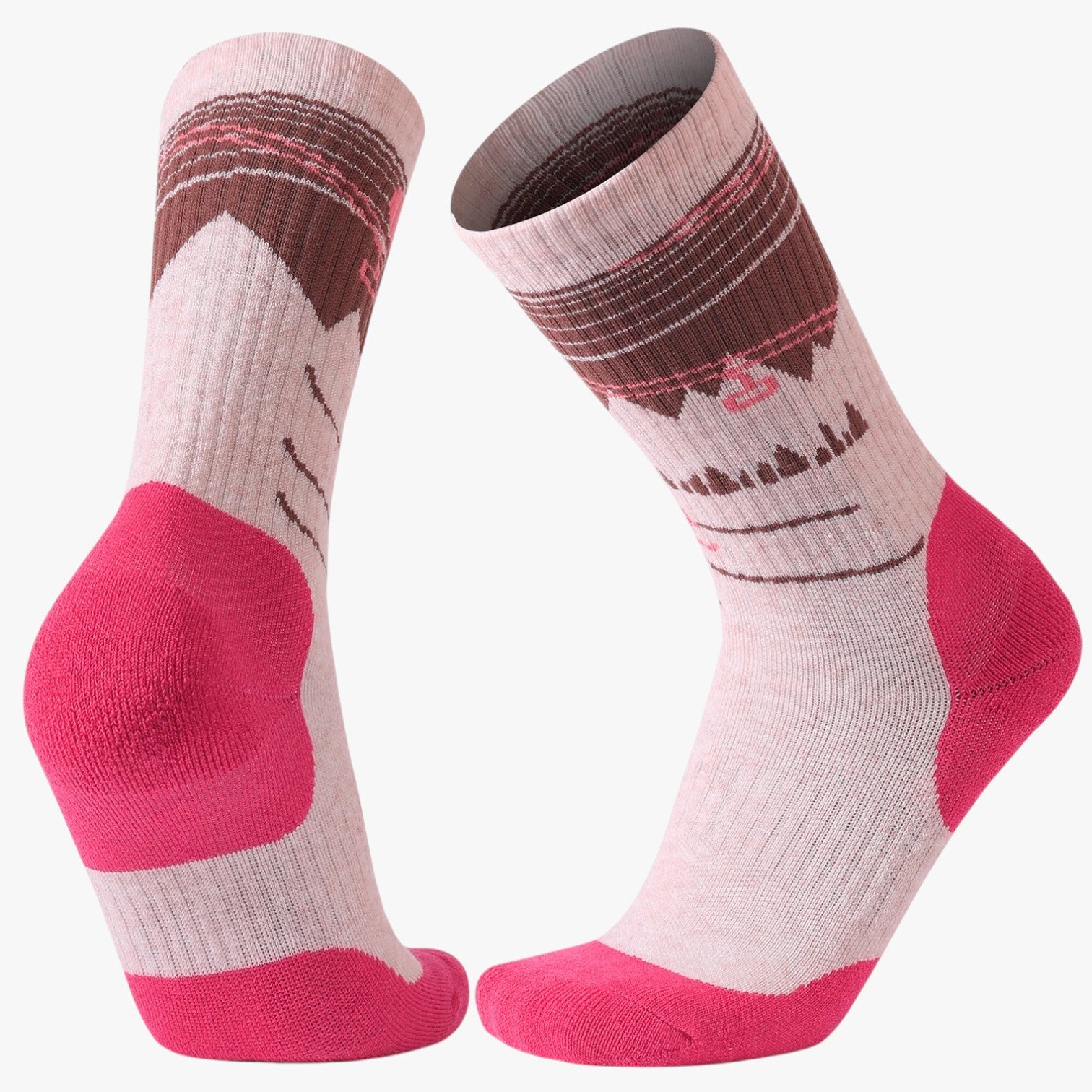 Rafael | Calzini di lana resistenti - Mantengono i piedi caldi e asciutti tutto il giorno - L Bianco+rosa - Hiking Socks socks - Concept Palermo