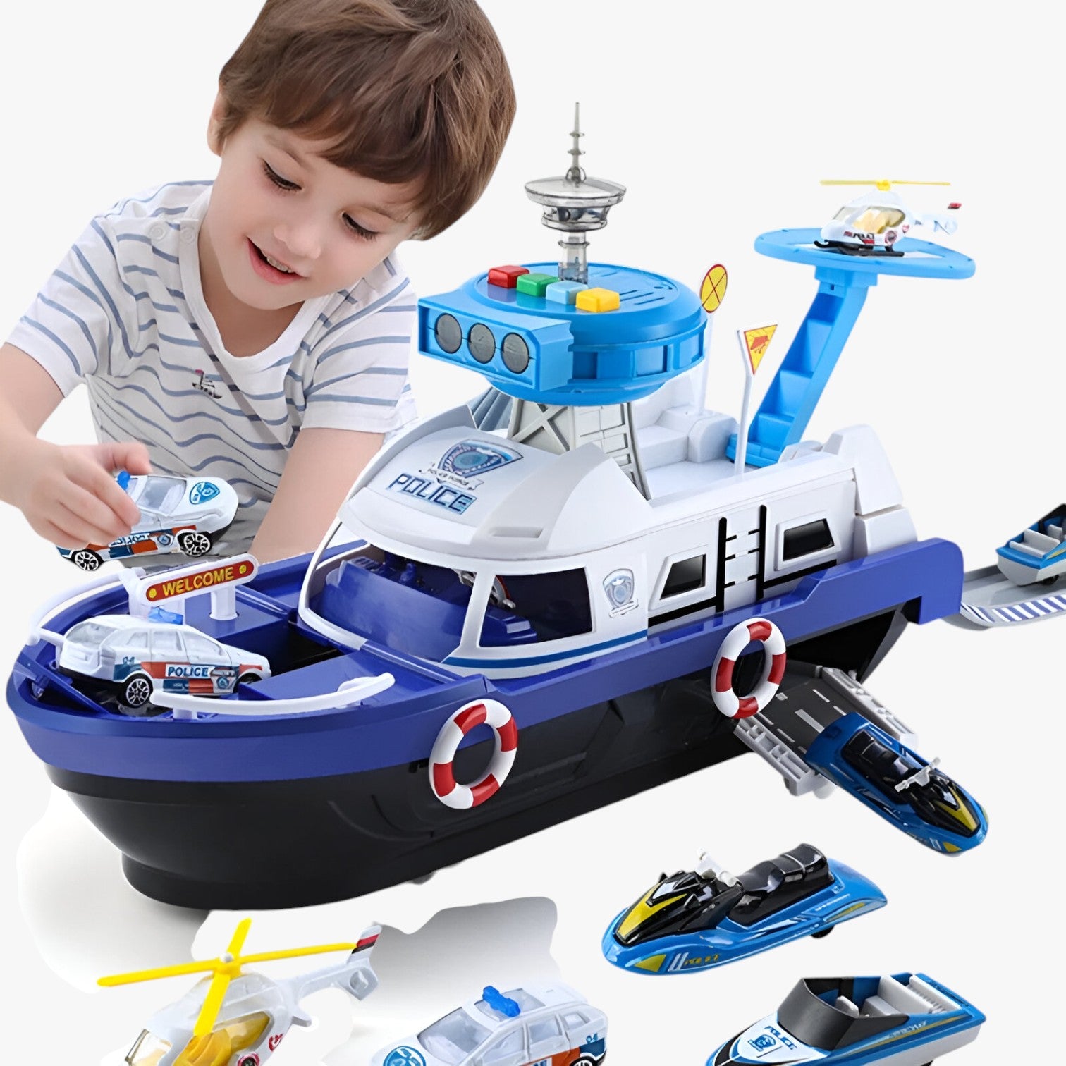 Drew | Nave giocattolo musicale luminosa con propulsione a inerzia - - kids toys toys toys & gifts TOYS AND GAMES toys for kids - Concept Palermo