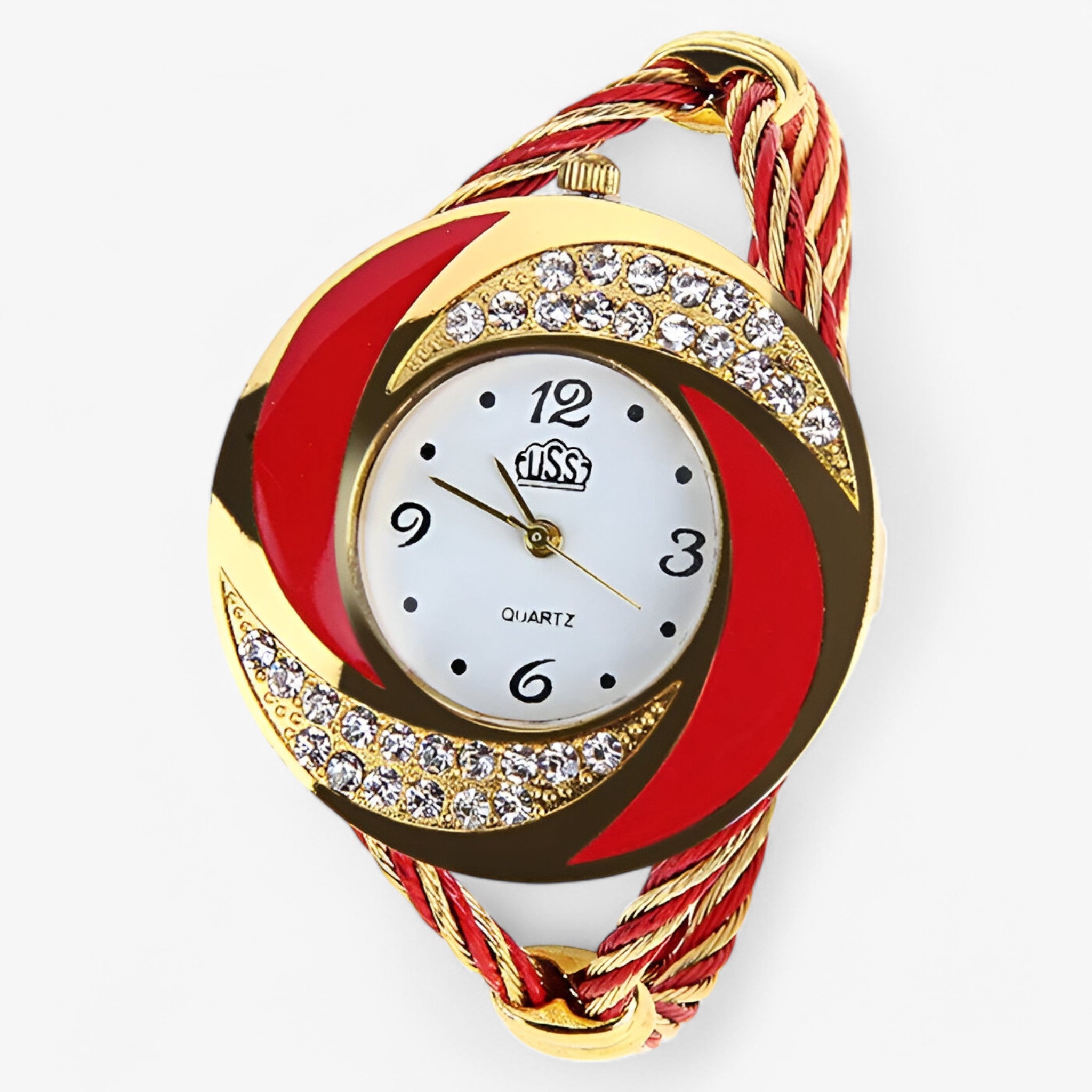 Henry | Orologio al quarzo con bracciale a cristalli - Rossa - male watch watch for men - Concept Palermo
