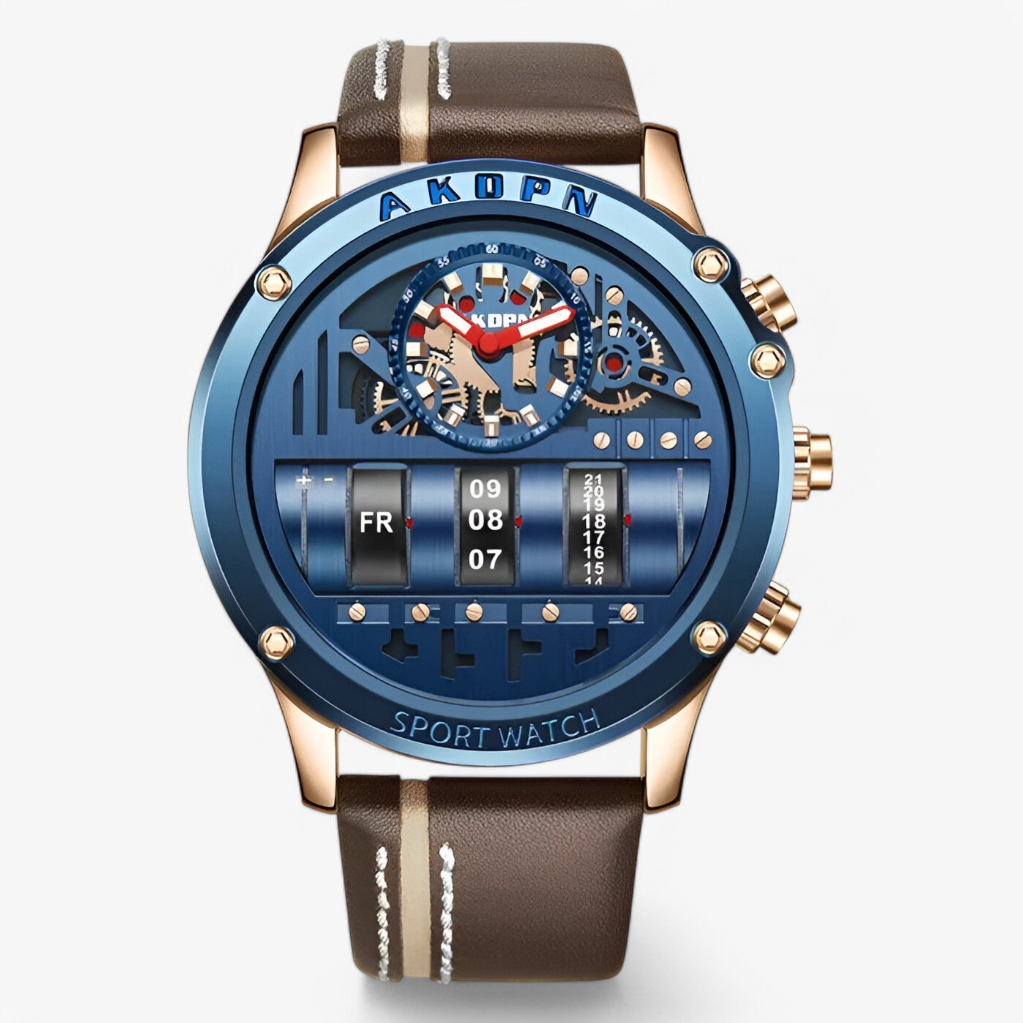 Sami | Orologio militare con data girevole - Blu - - Concept Palermo