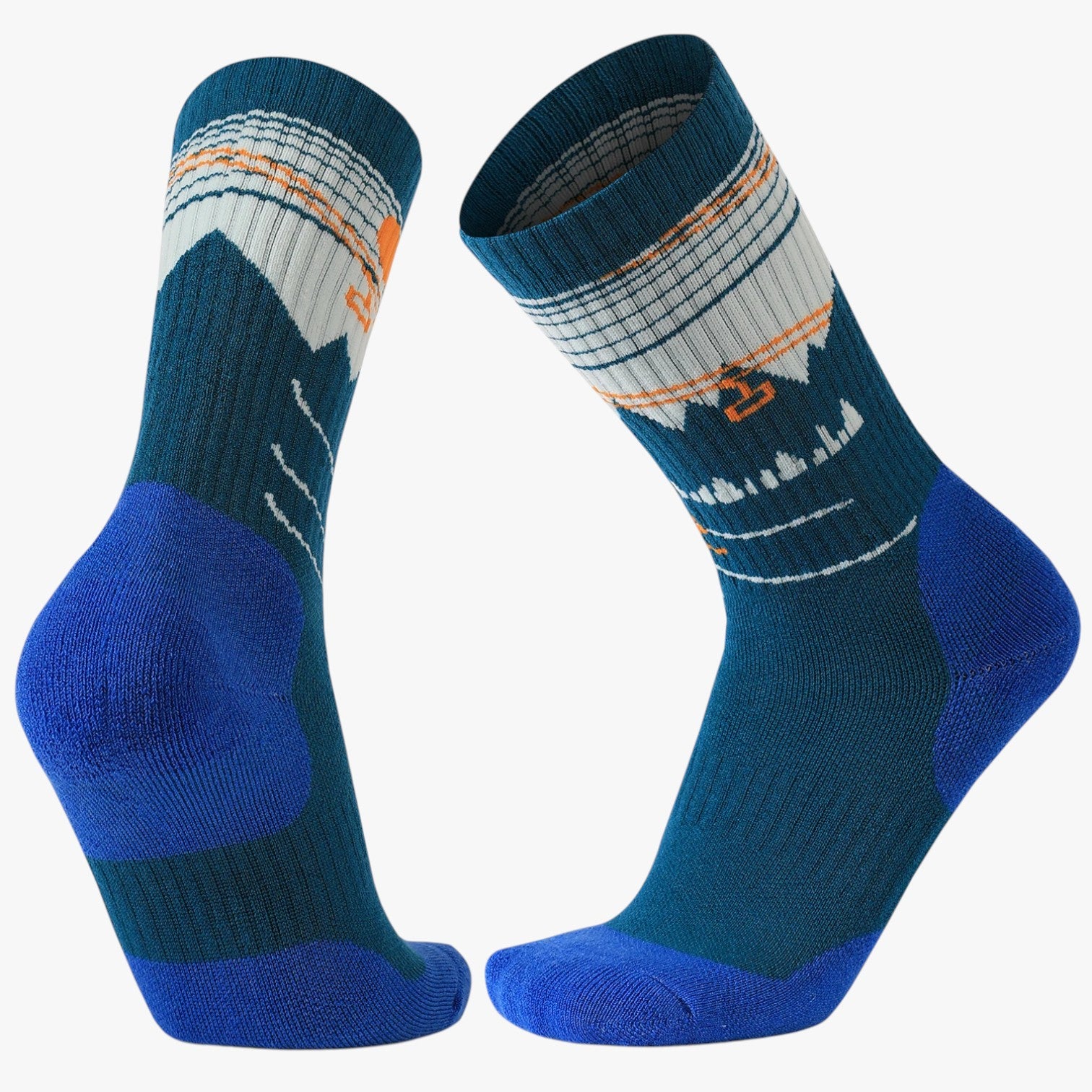 Rafael | Calzini di lana resistenti - Mantengono i piedi caldi e asciutti tutto il giorno - L blu+verde - Hiking Socks socks - Concept Palermo