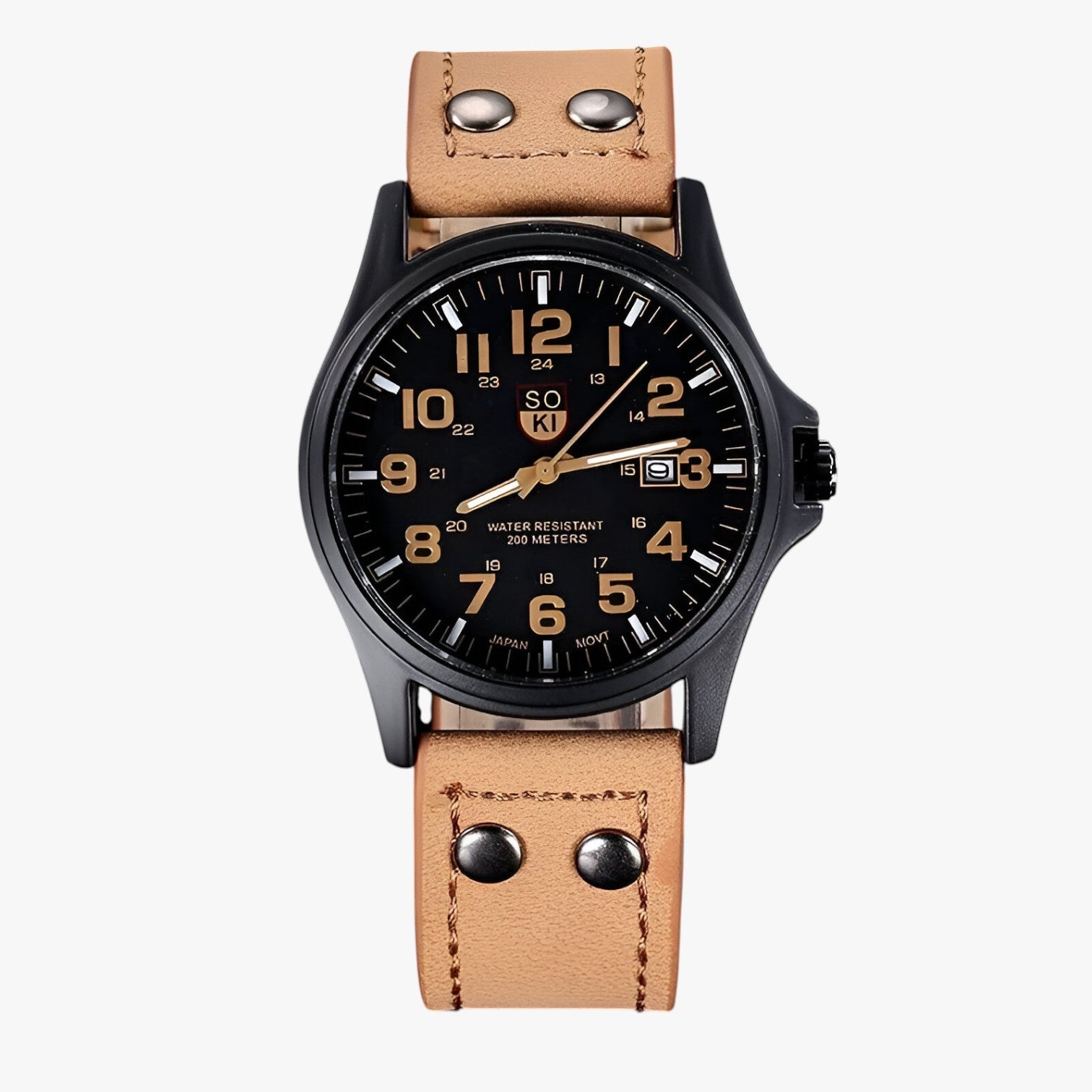 Claudio | Eleganza quotidiana – Orologio da uomo con data e stile sportivo - cachi - watch watch for men watches WATCHES FOR MEN - Concept Palermo