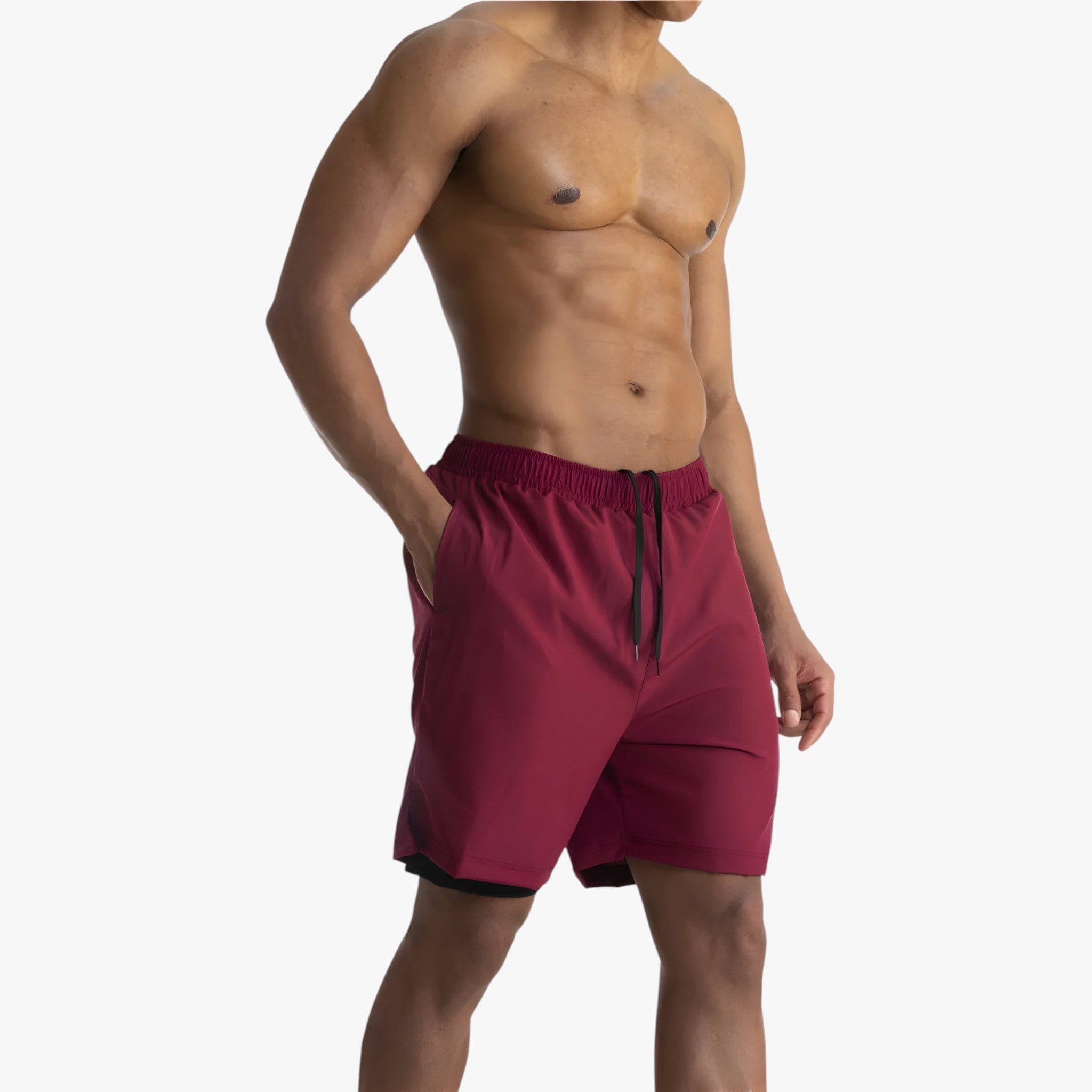 Pantaloncini Axel | Taglio Sportivo – Leggeri, Regolabili e Perfetti per la Vita Urbana - Bordeaux - Axel Shorts Pantaloncini Estivi Pantaloncini Sportivi Pantaloncini Uomo Streetwear Vita Regolabile - Concept Palermo
