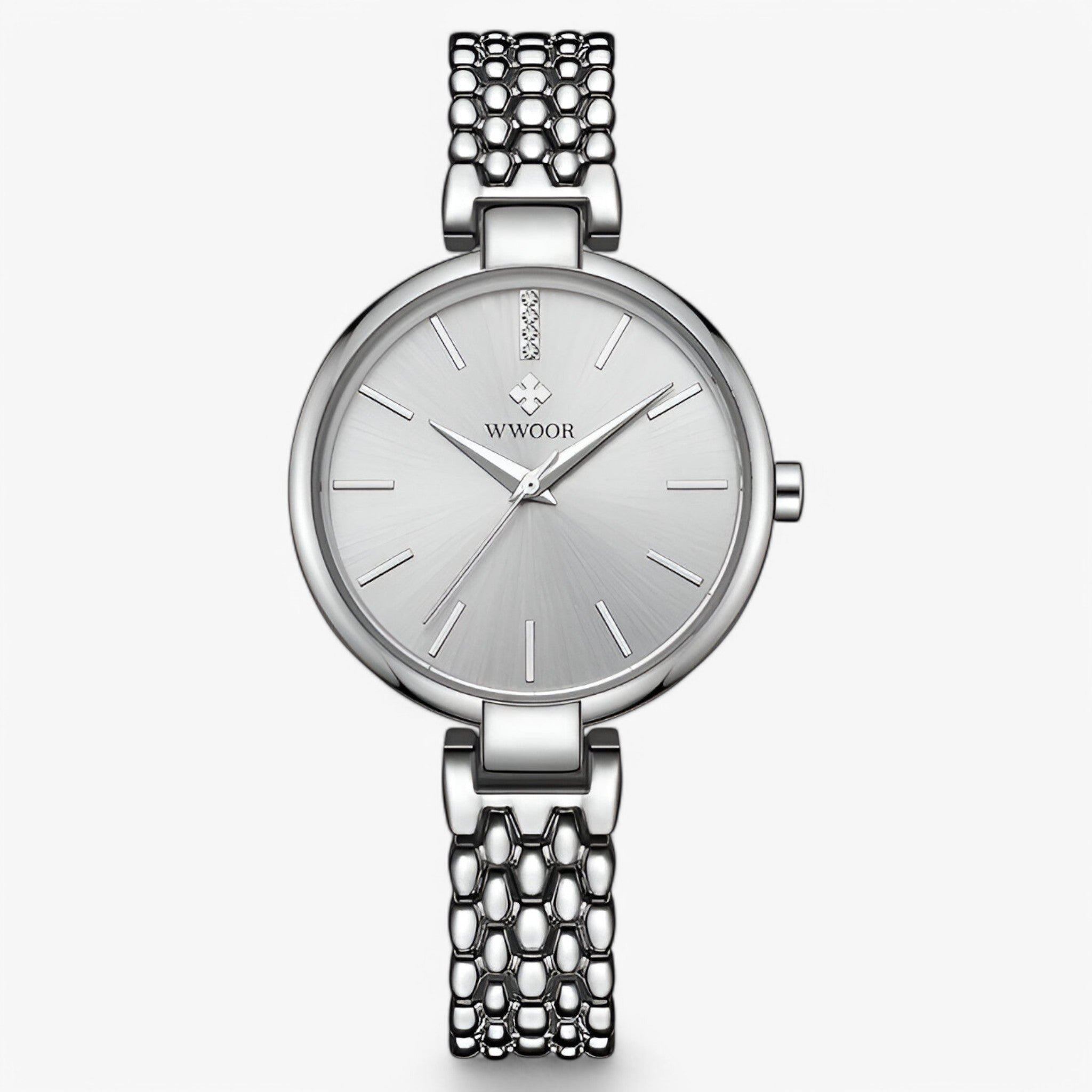 Ava | Nuovo orologio di lusso da donna con cinturino al quarzo con diamanti - Bianca - watch for women - Concept Palermo