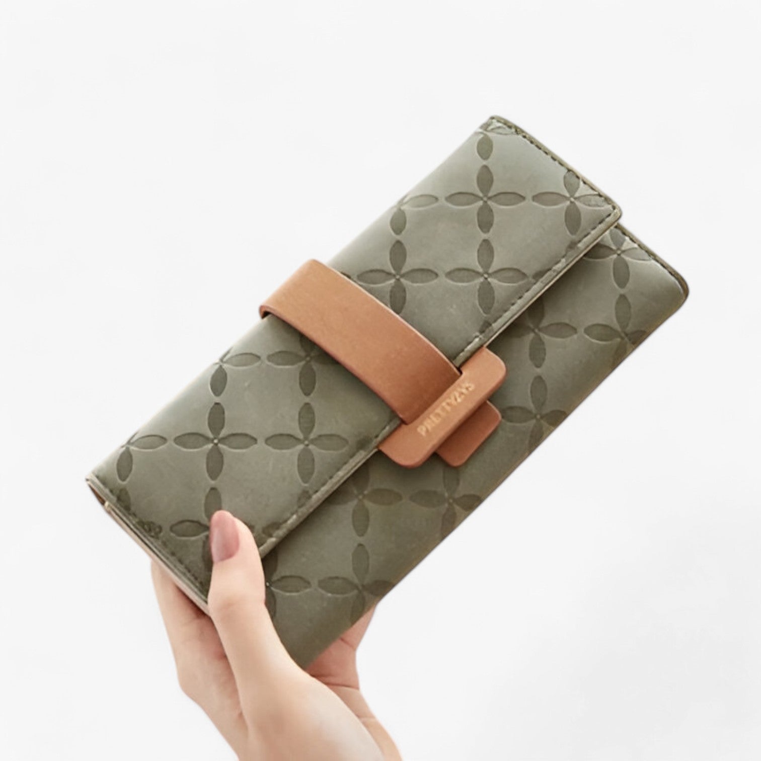 Stella | Portafoglio in pelle goffrata premium con design a soffietto intelligente - Verde scuro - wallet womens wallet - Concept Palermo