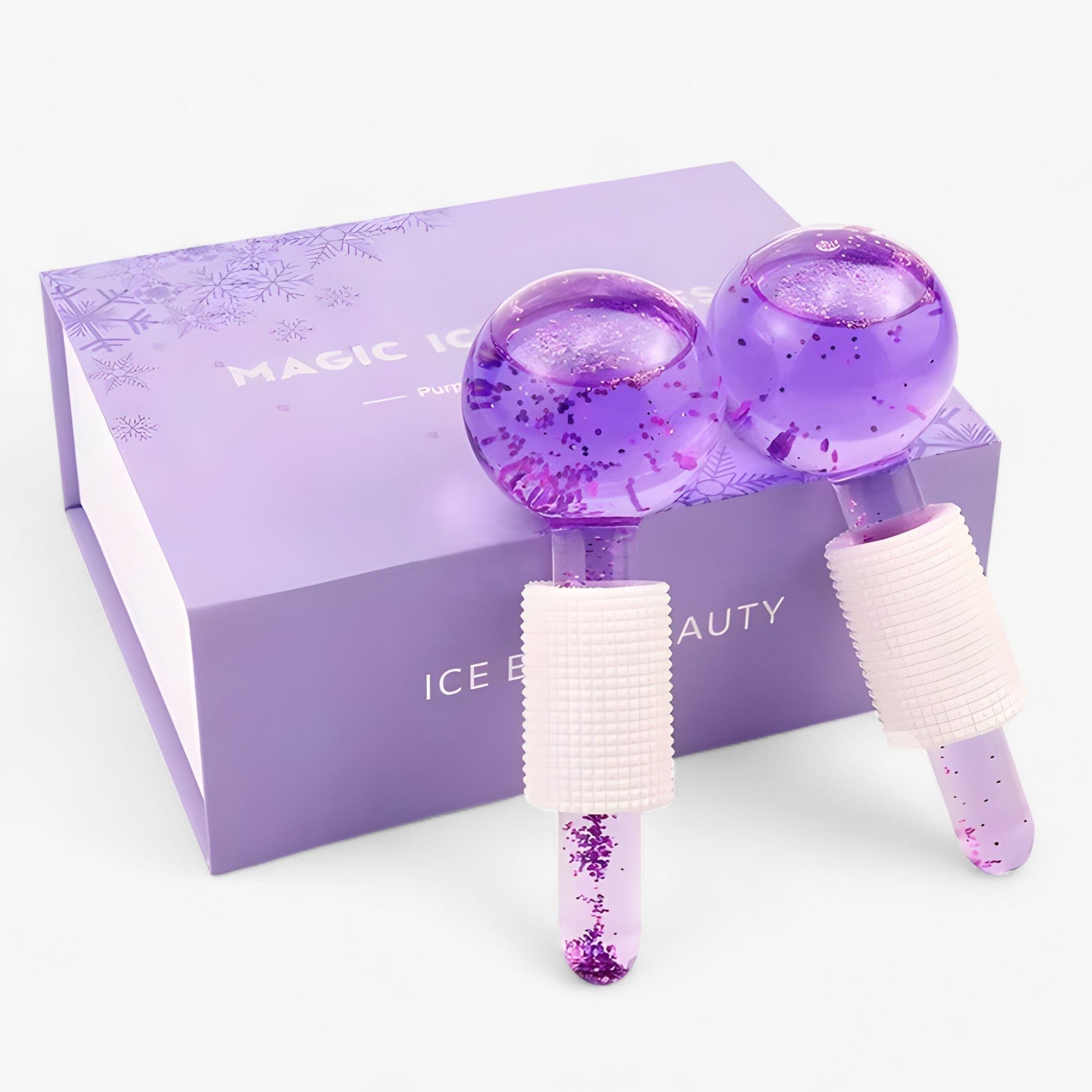 BeautyCool | Palline Cristalline Rinfrescanti - Massaggio Energetico per Viso e Occhi, 2 pezzi/confezione - NUOVA SET VIOLA - BEAUTY face massage massage - Concept Palermo