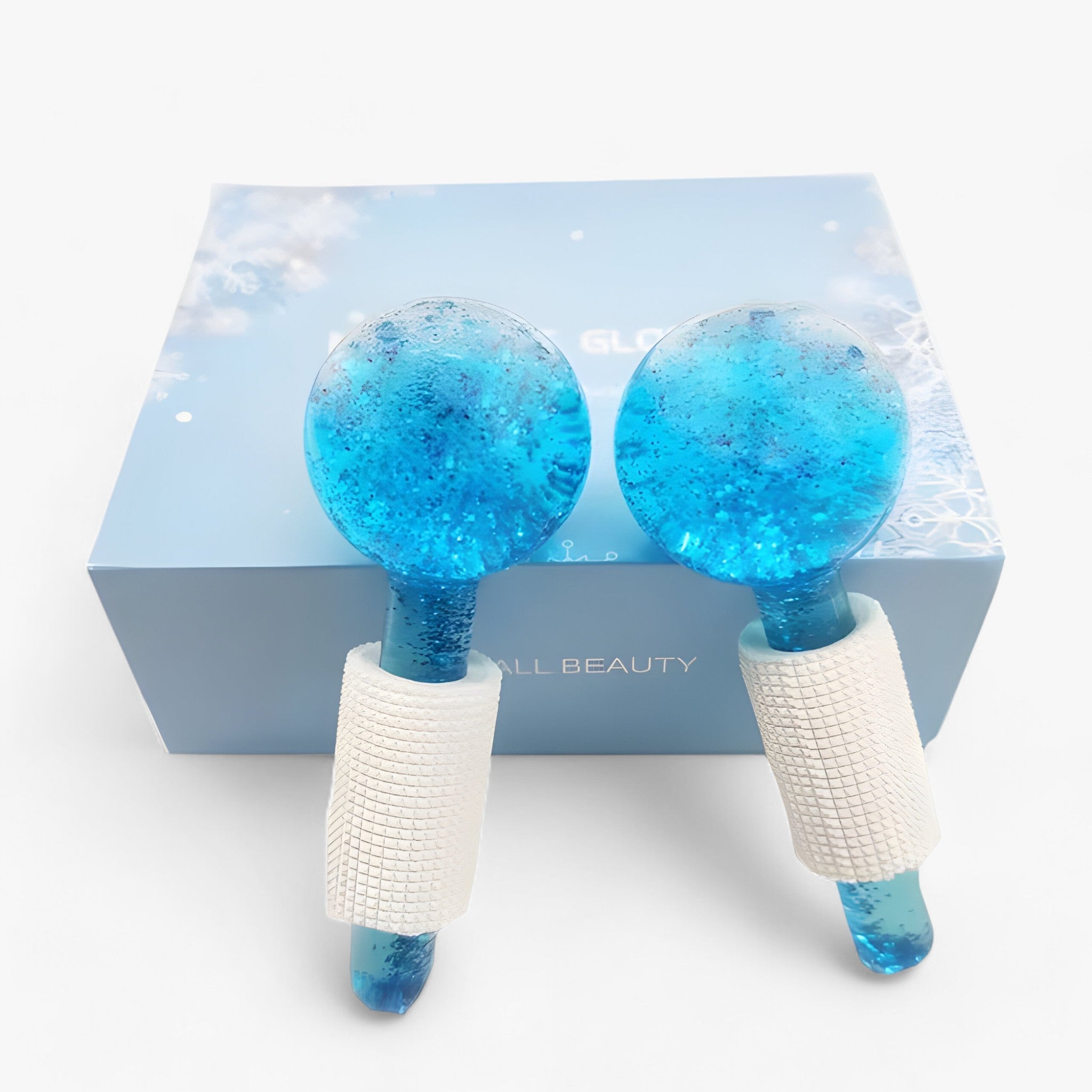 BeautyCool | Palline Cristalline Rinfrescanti - Massaggio Energetico per Viso e Occhi, 2 pezzi/confezione - NUOVA SET BLU - BEAUTY face massage massage - Concept Palermo