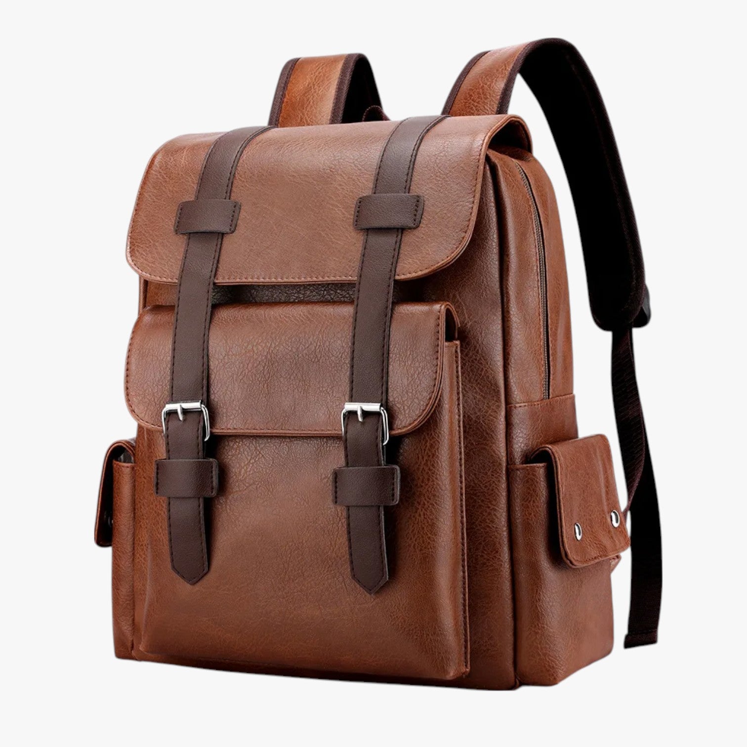 Landon | Zaino impermeabile in pelle PU per laptop: stile e protezione - Caffè - Backpack bags for men mens bag - Concept Palermo