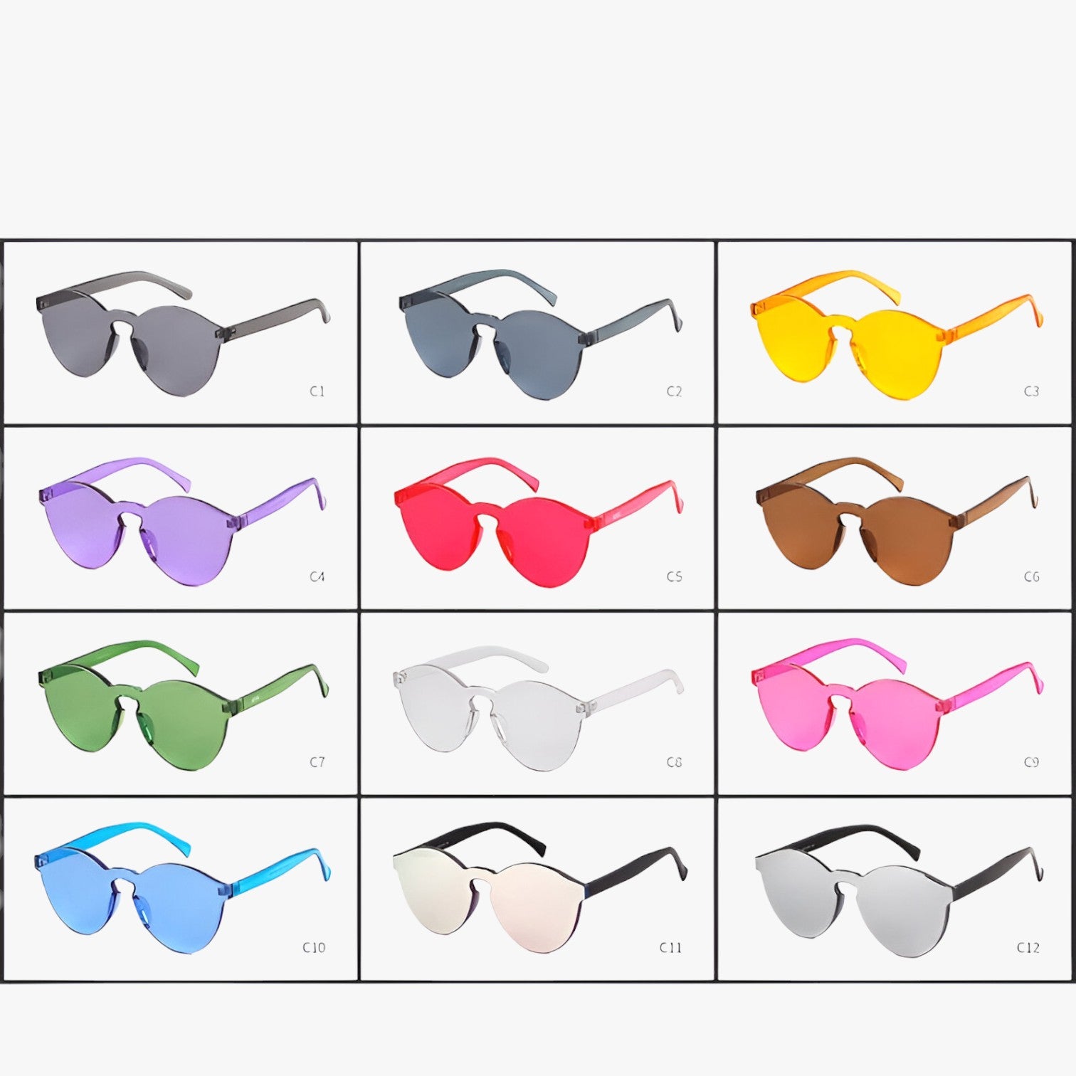 Skylar | Occhiali da sole rotondi retrò senza montatura - - Fashion Sunglasses sun glasses Sunglasses sunglasses for women womens sun glasses - Concept Palermo