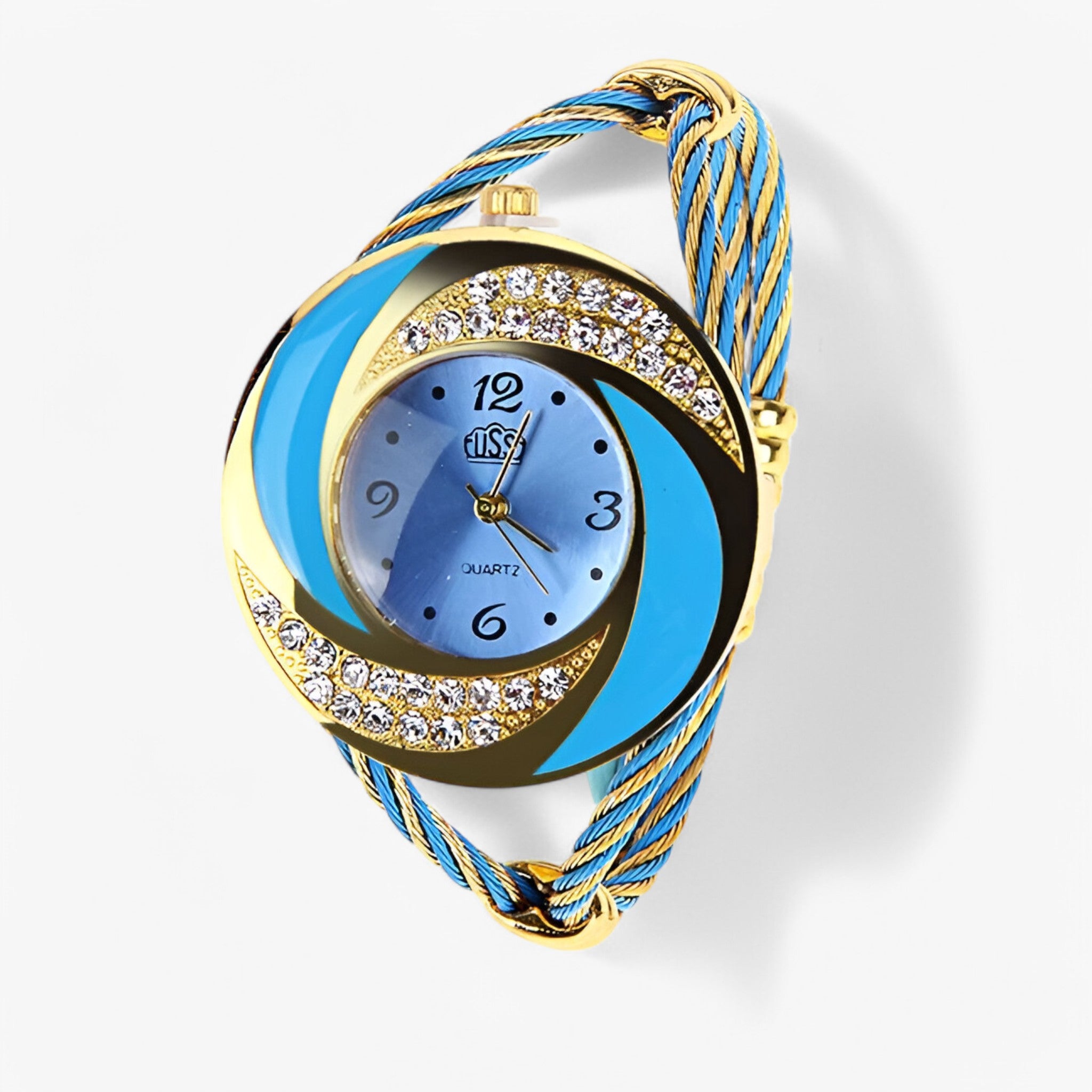Henry | Orologio al quarzo con bracciale a cristalli - Blu - male watch watch for men - Concept Palermo