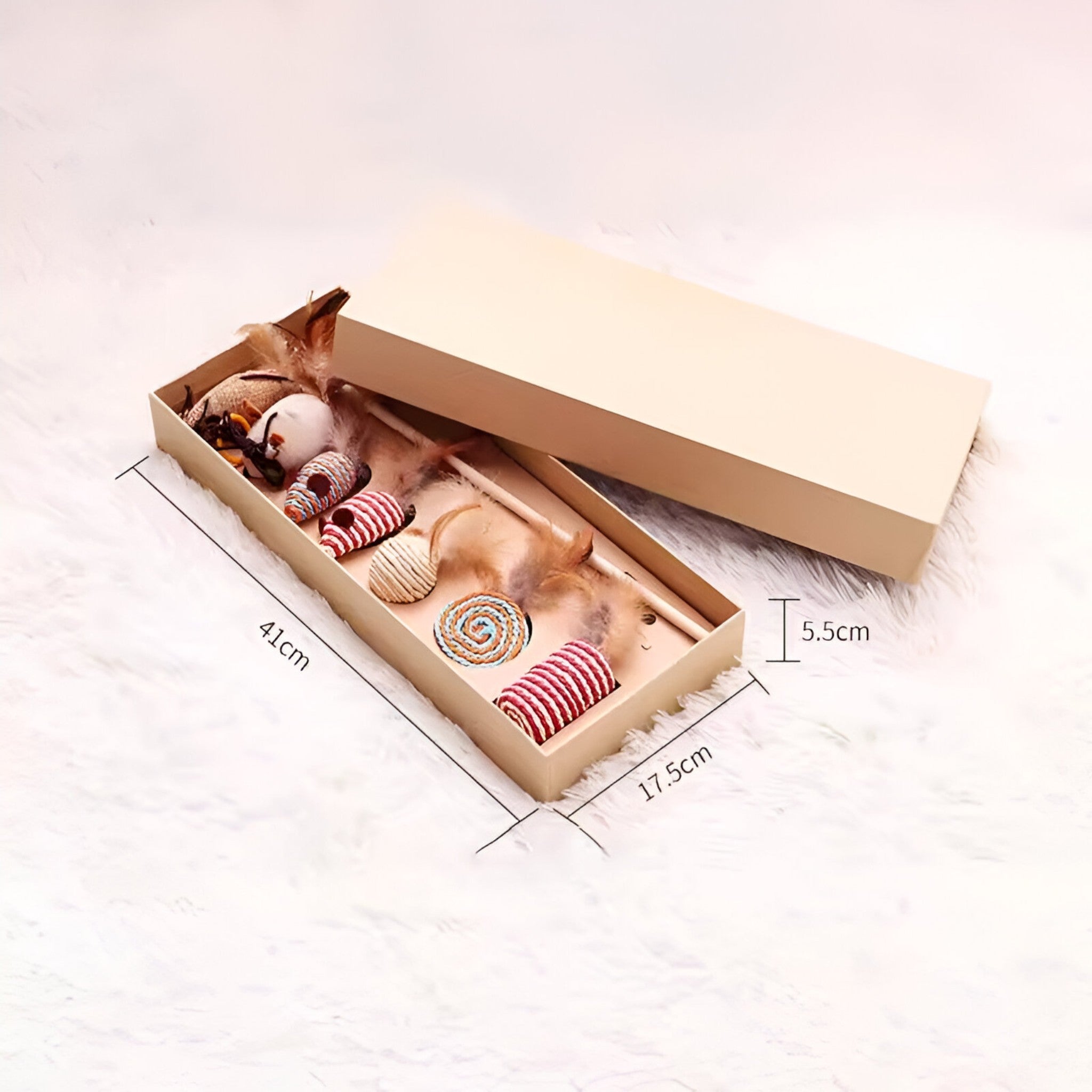 Milo | Set di Bacchette Interattive in Legno per Gatti con Molla - - - Concept Palermo