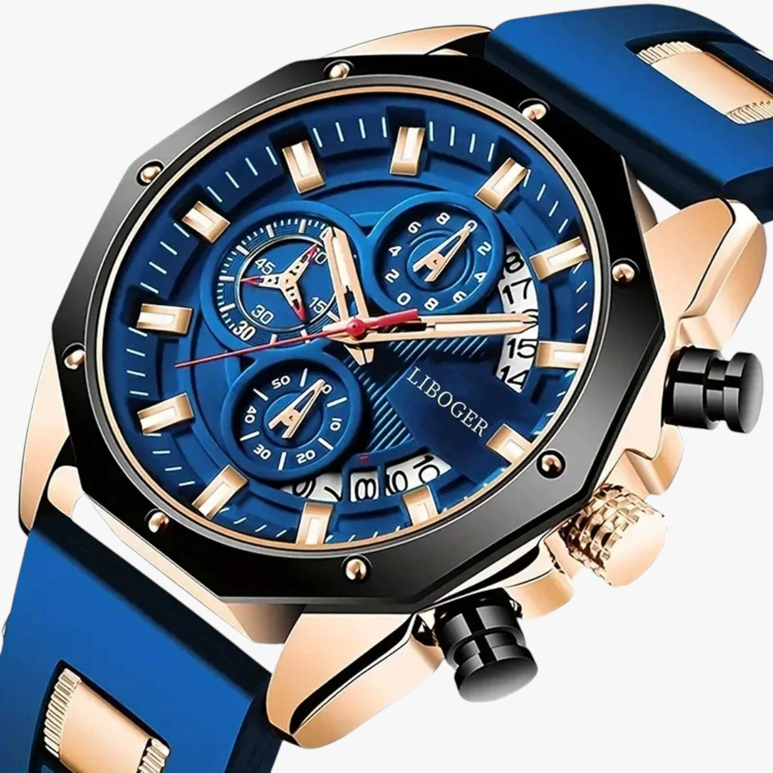 Herbert | Orologio sportivo impermeabile in silicone blu - - watch watch for men WATCHES FOR MEN Wristwatch - Concept Palermo