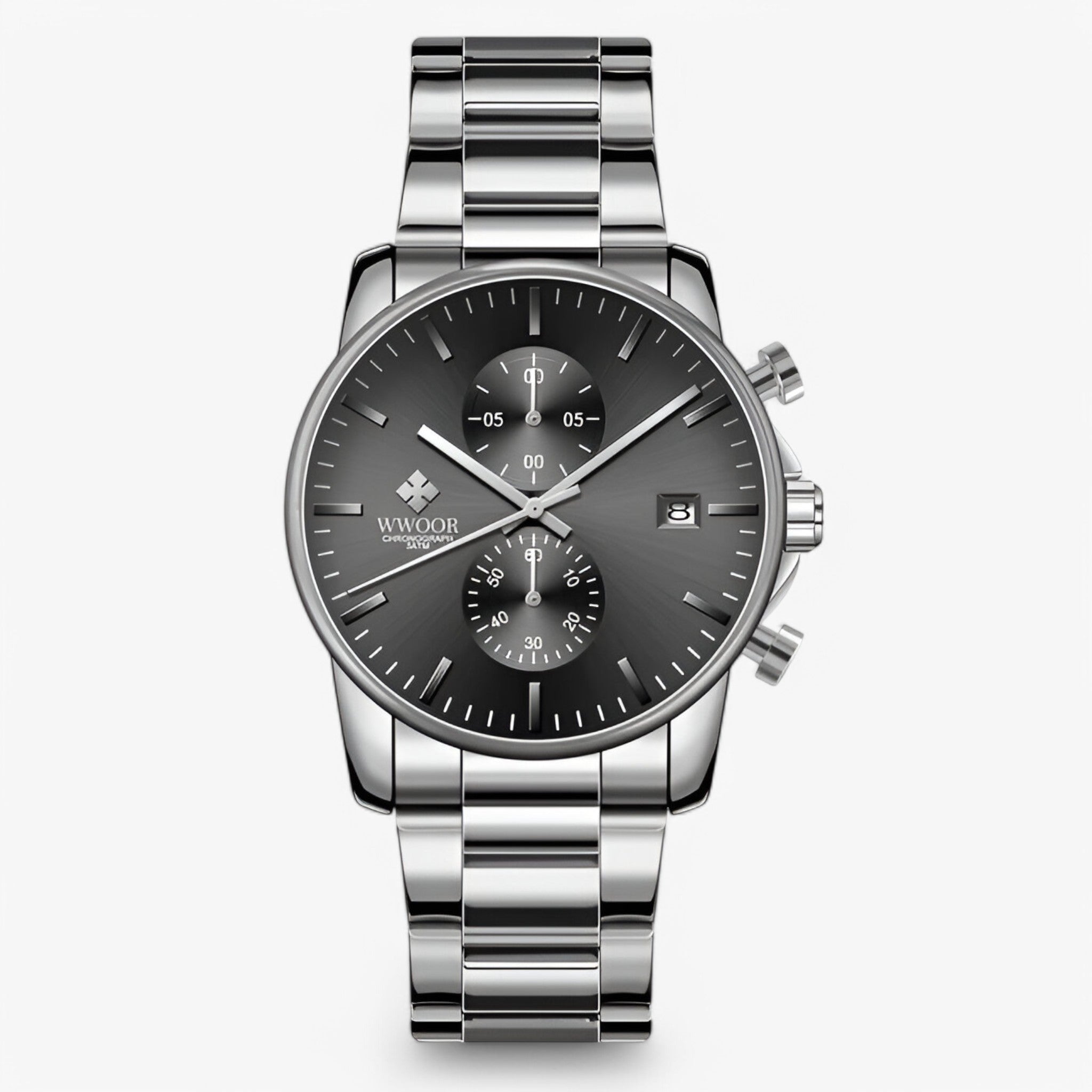 Marko | Cronografo leggero in acciaio inossidabile - In bianco e nero - watches WATCHES FOR MEN wistwatches - Concept Palermo